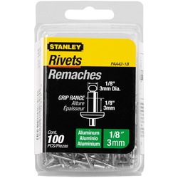 Stanley Tools - 100 pk 18 in x 18 in Aluminum Rivets - PAA42-1B