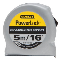Stanley Tools - 5m16 ft PowerLock Stainless Steel Tape Measure - STHT33456