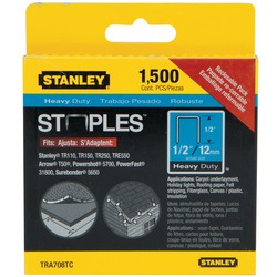 Stanley Tools - 1500 pc 12 in Heavy Duty Staples - TRA708TCS