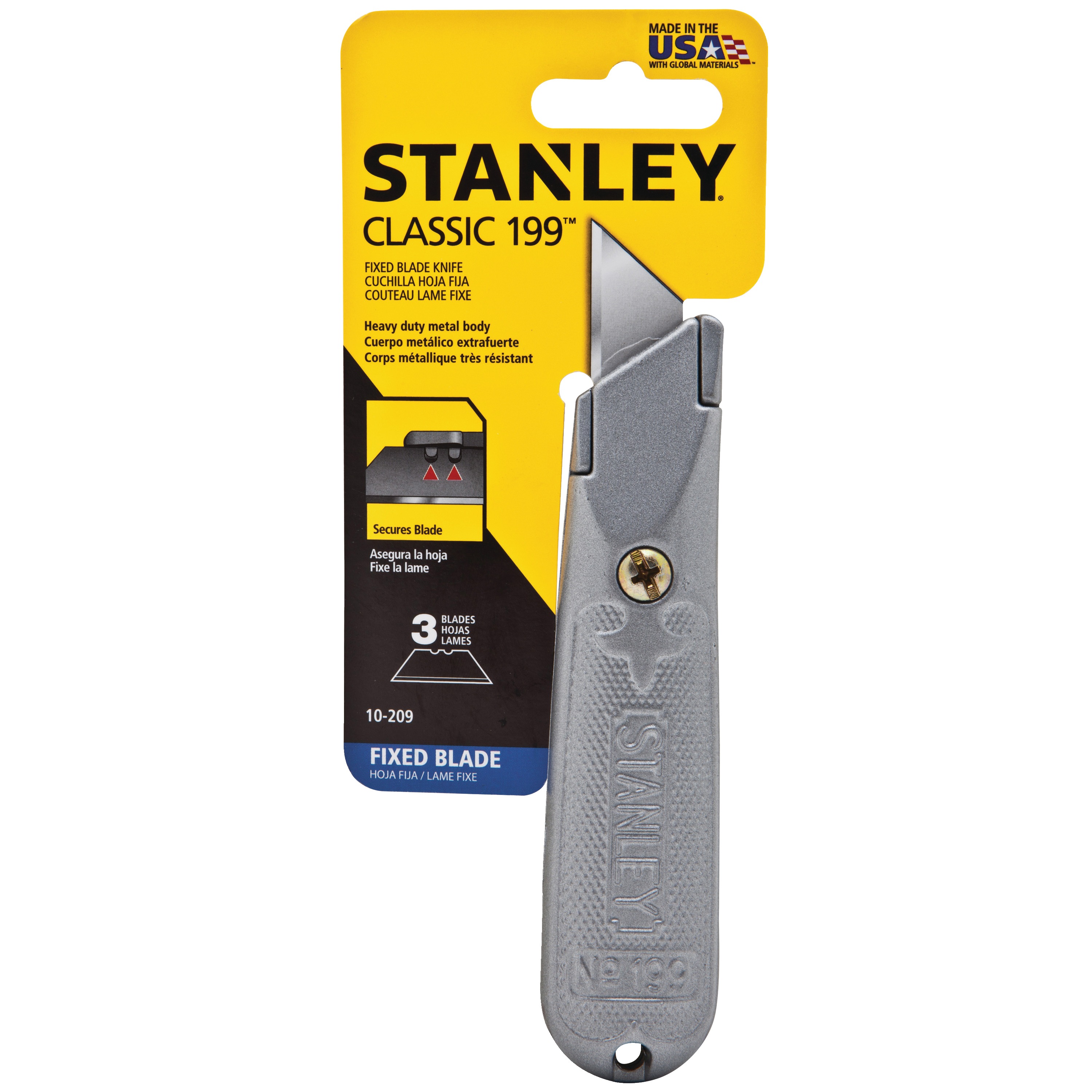 5 3 8 In Classic 199 Fixed Blade Utility Knife 10 209 Stanley Tools