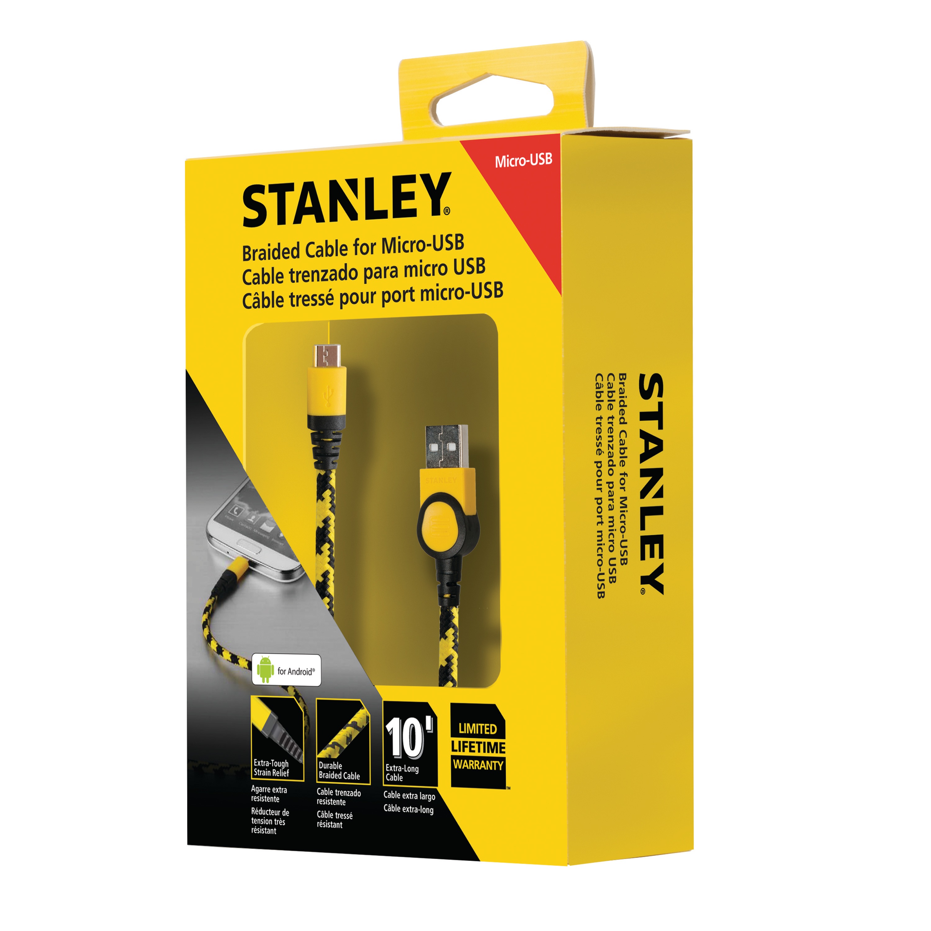 Stanley Tools - Braided Cable for MicroUSB - 1319592ST2