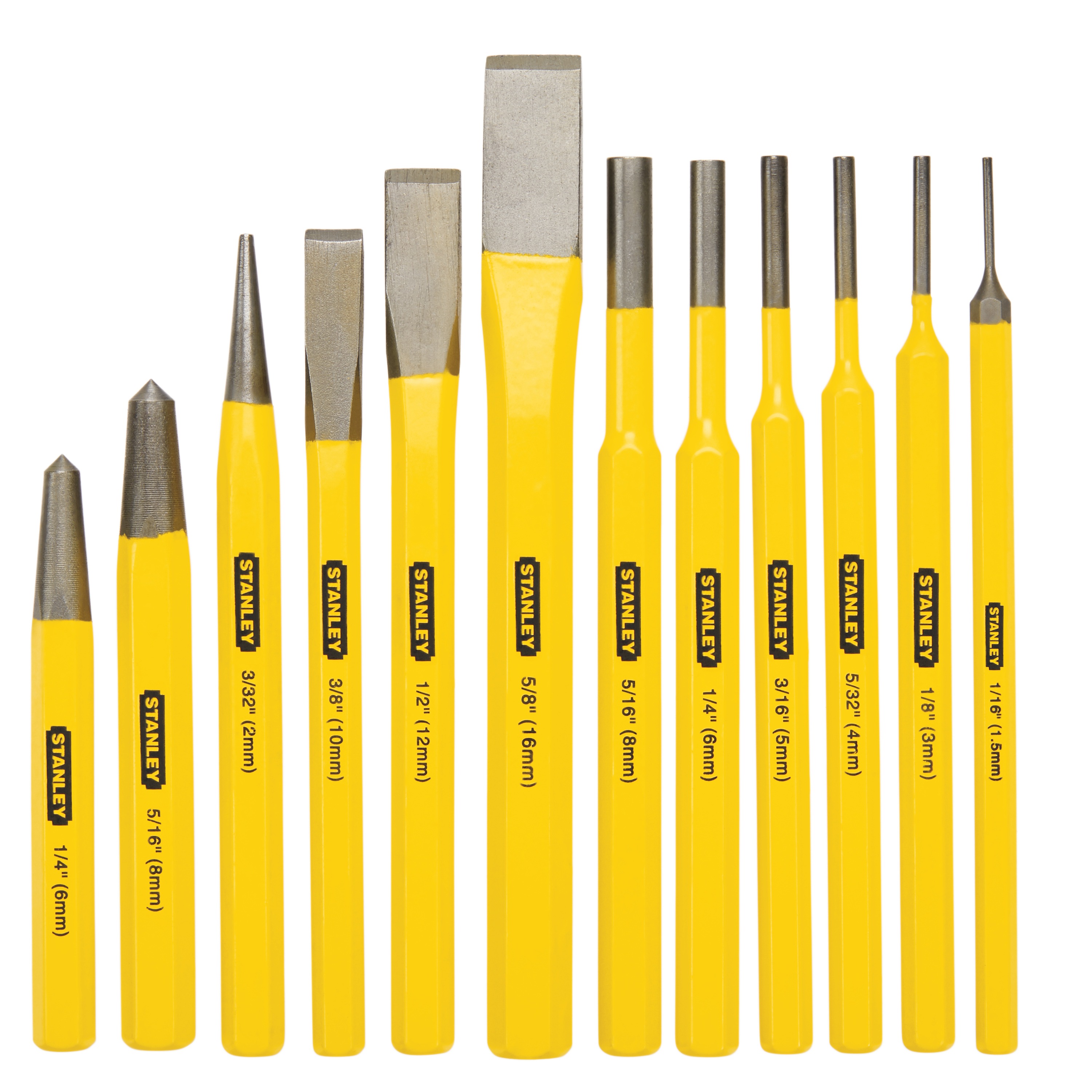 Cold Chisel Stanley 3pc Set 3//8” 1//2” 3//4”
