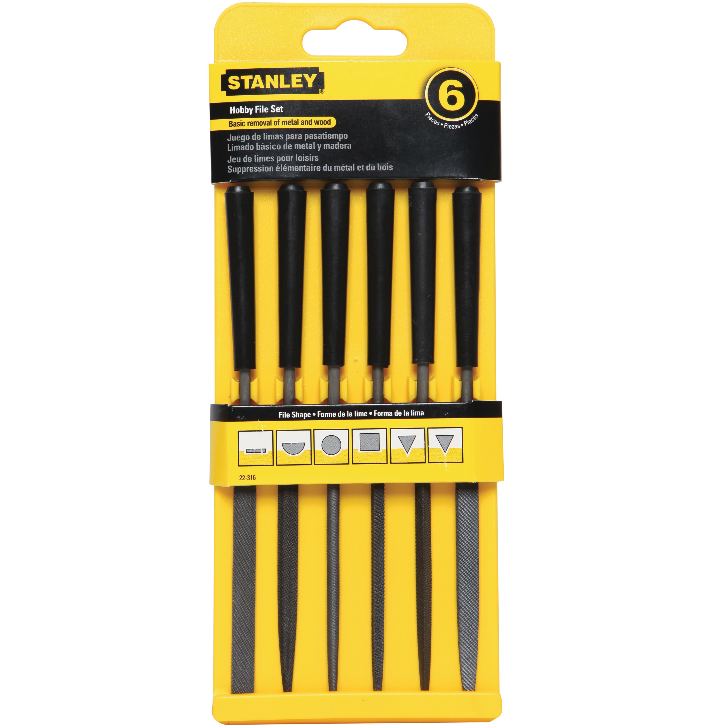 Stanley 6 Piece Needle File Set
