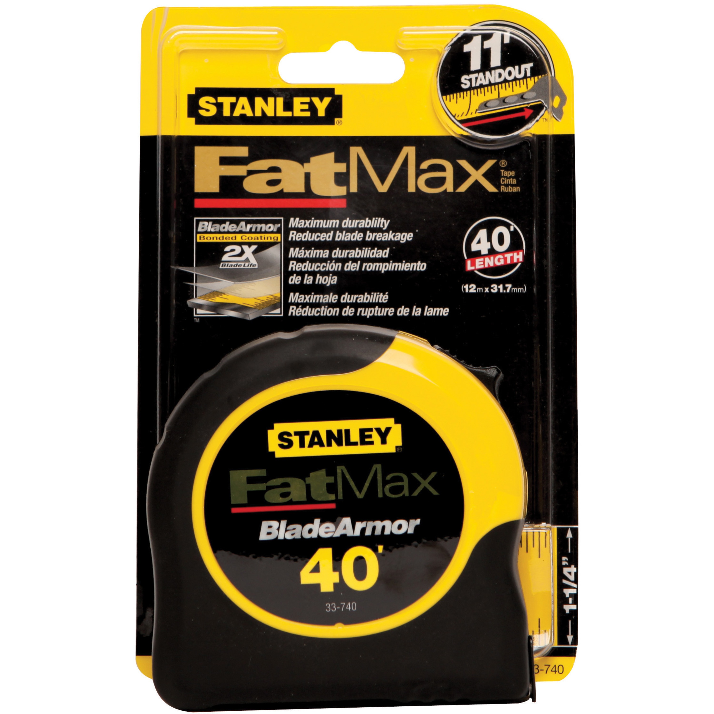 STANLEY FatMax 033720 Lot de 4 m/ètres de ruban /à mesurer 033720