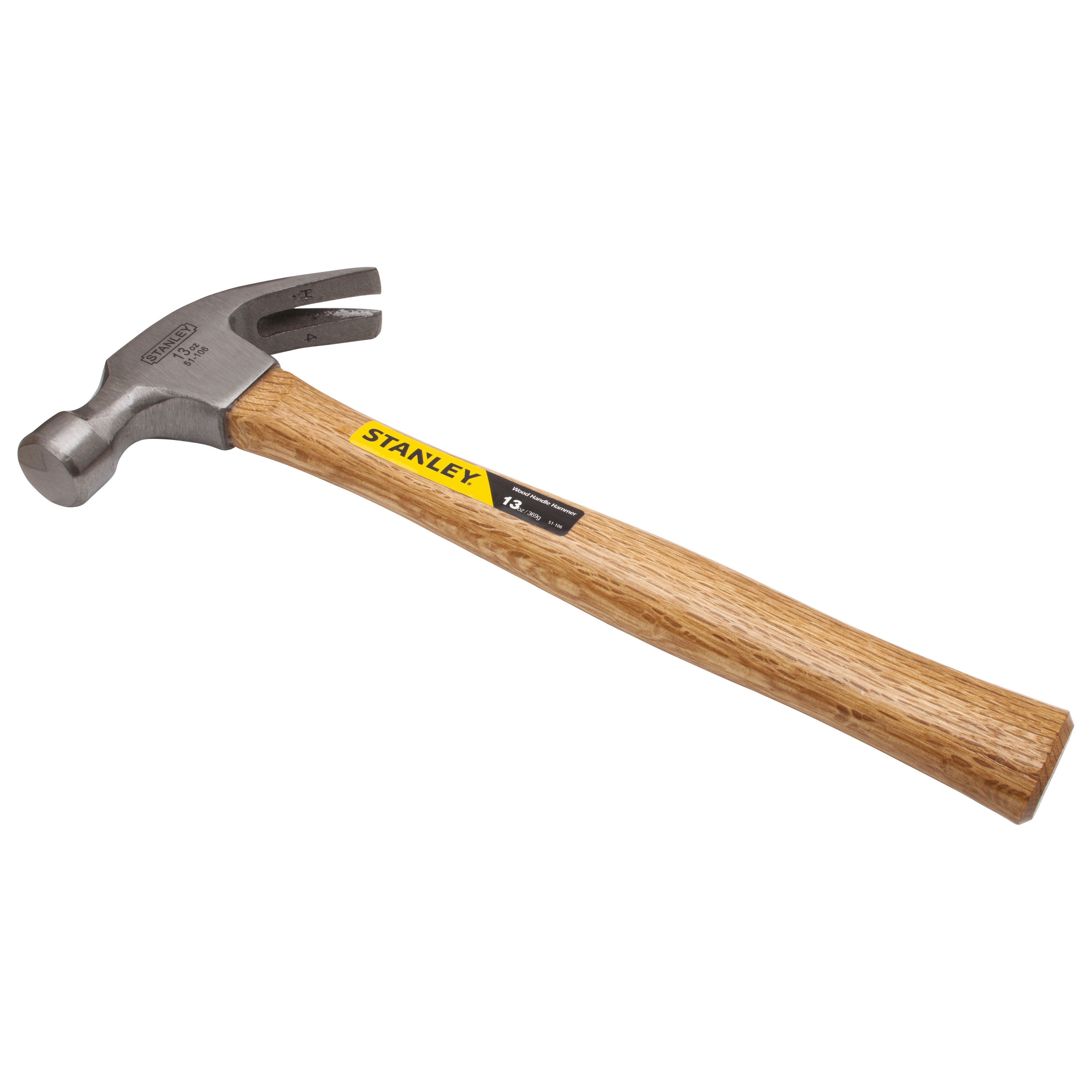 13 Oz Curved Claw Wood Handle Hammer 51 106 Stanley Tools