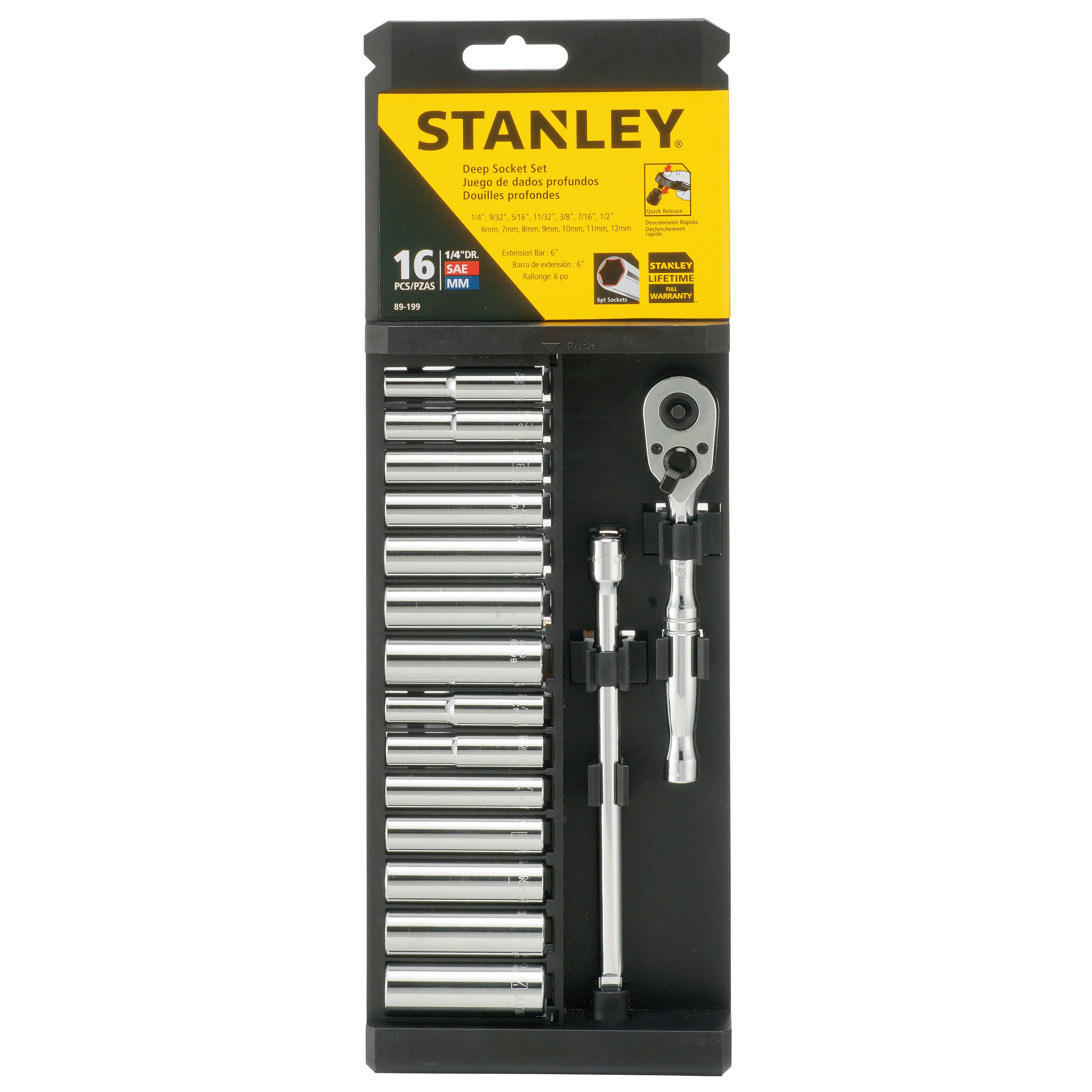 16 pc Socket and Ratchet Set 89199 STANLEY Tools