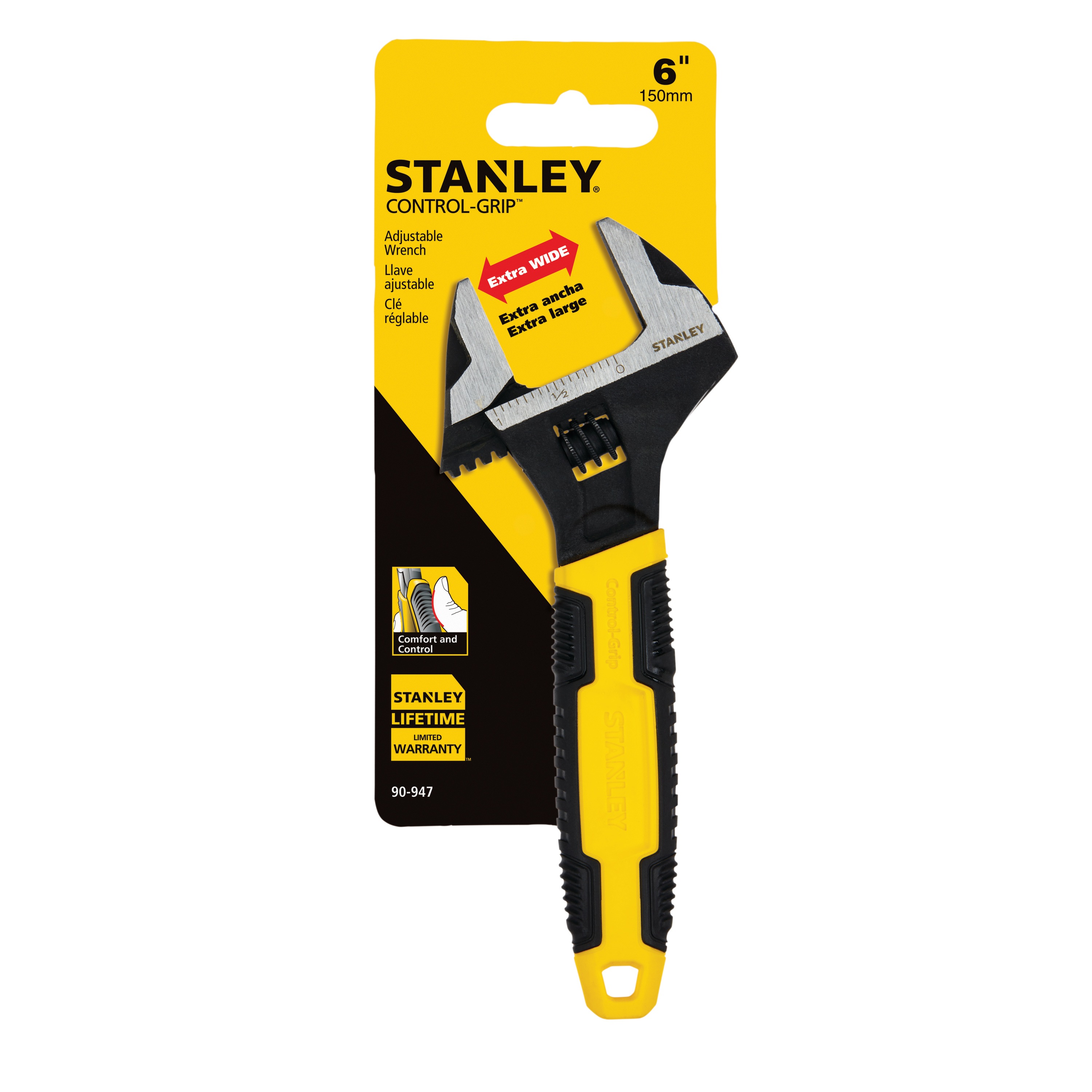 Stanley Tools - 6 in Adjustable Wrench - 90-947
