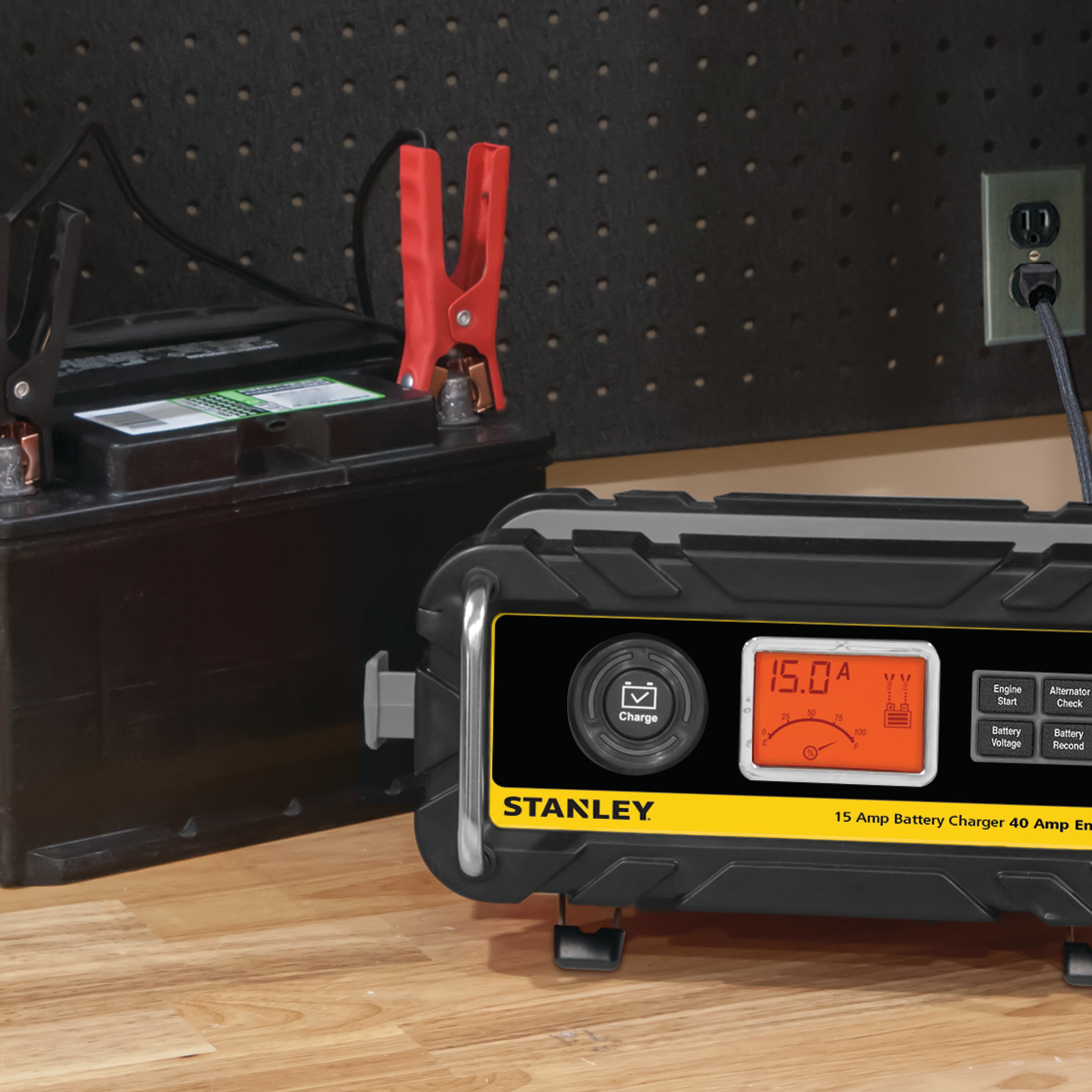 15 Amp Battery Charger with 40 Amp Engine Start BC15BS STANLEY Tools