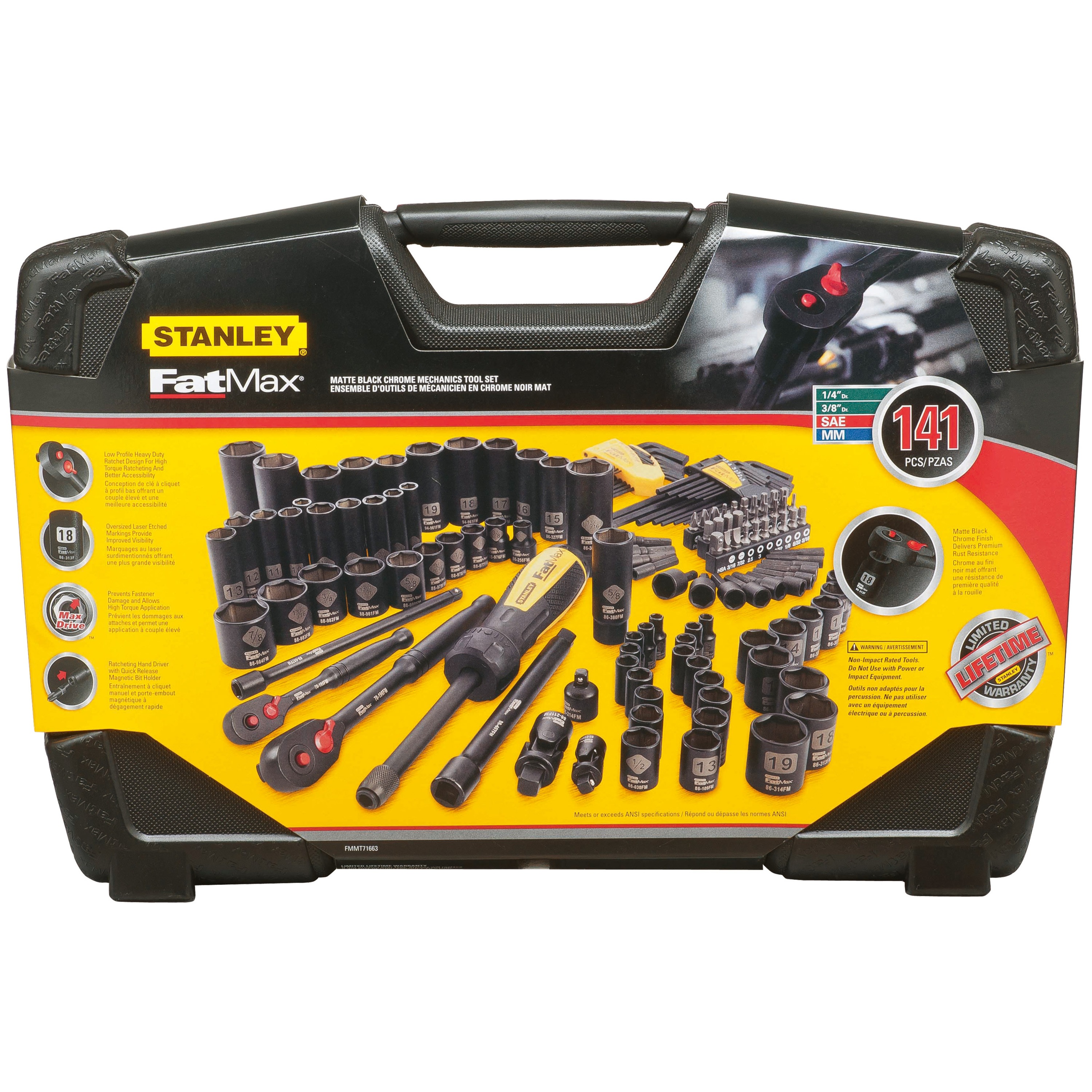 FATMAX® 141 pc Black Chrome Mechanic's Tool Set FMMT71663 STANLEY Tools