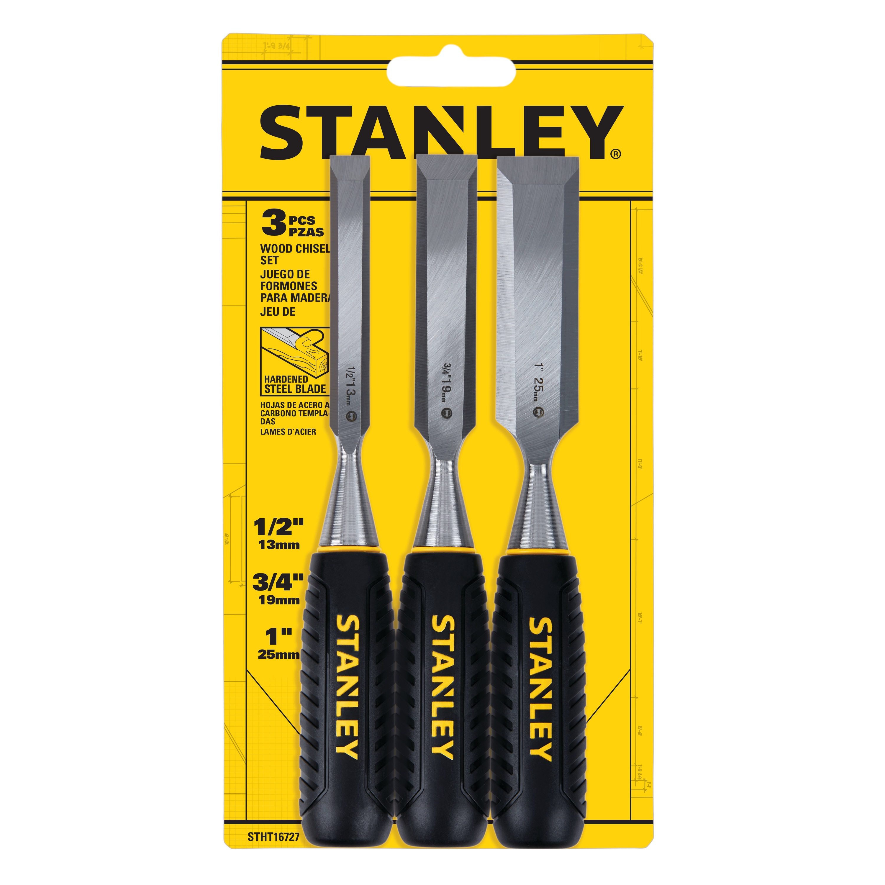 3 pc. Wood Chisel Set STHT16727 STANLEY Tools