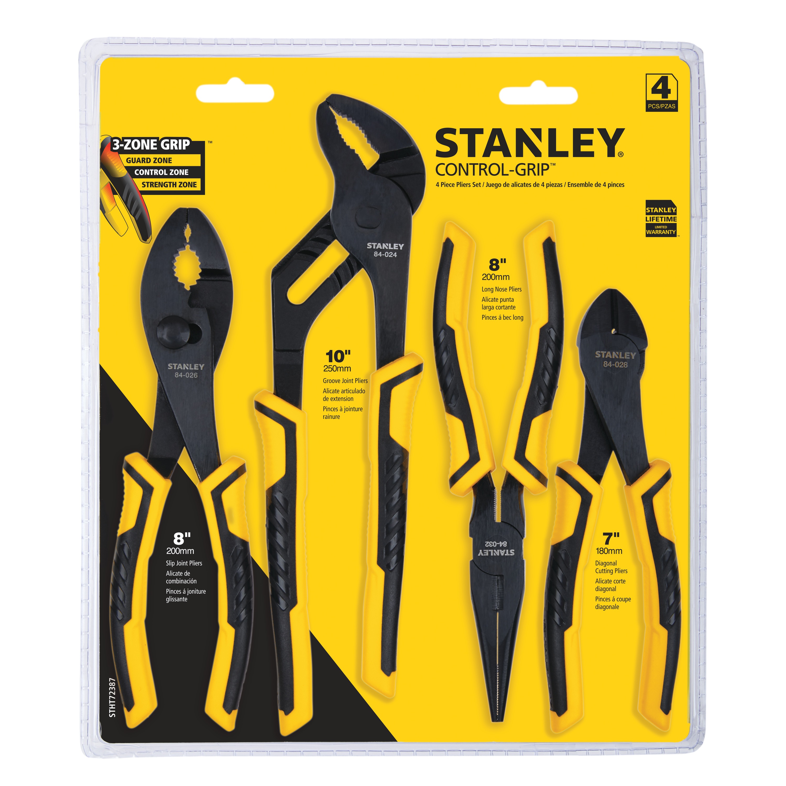 4 pc. Pliers Set STHT72387 STANLEY Tools