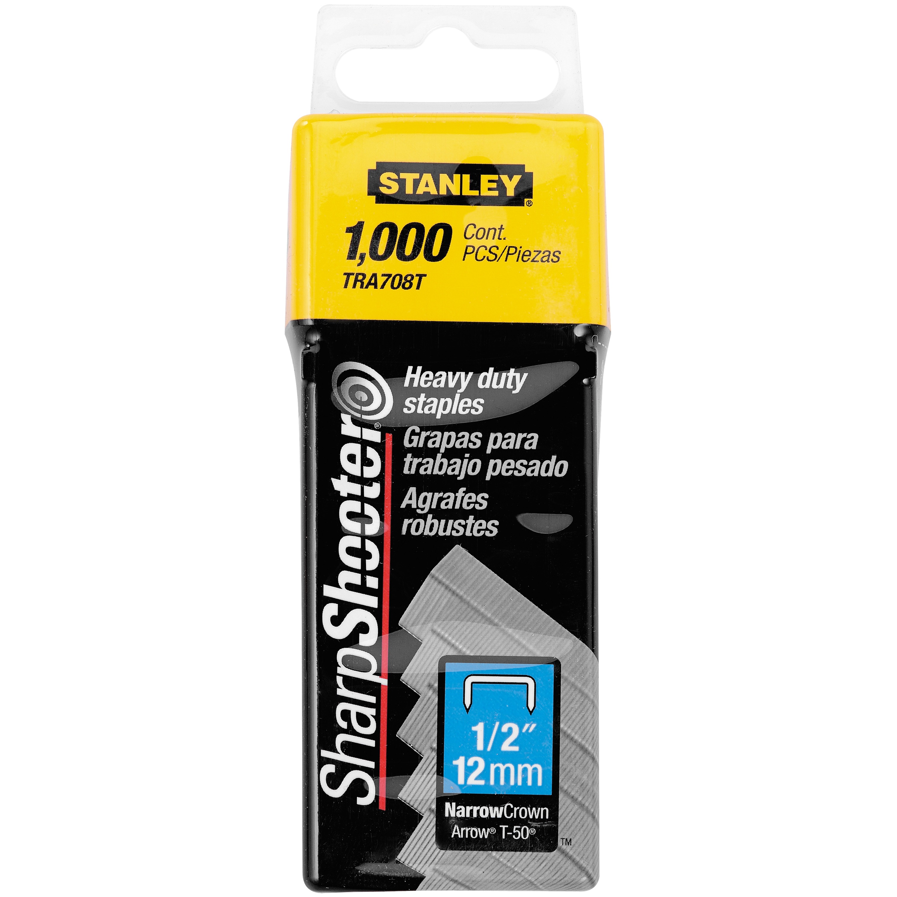 Stanley Tools - 1000 pc 12 in Heavy Duty Staples - TRA708T