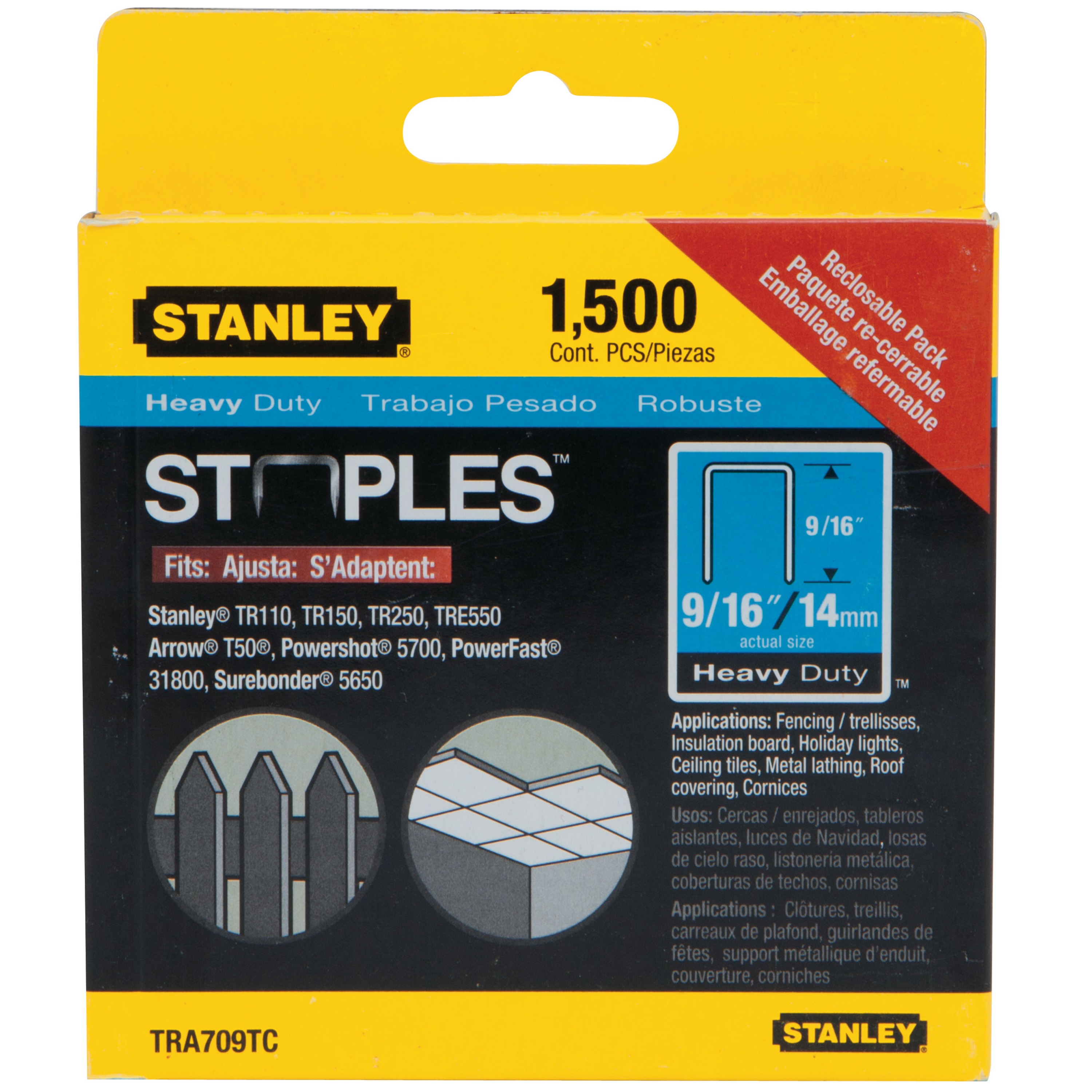 1,500 pc 9/16 in Heavy Duty Staples TRA709TCS STANLEY Tools