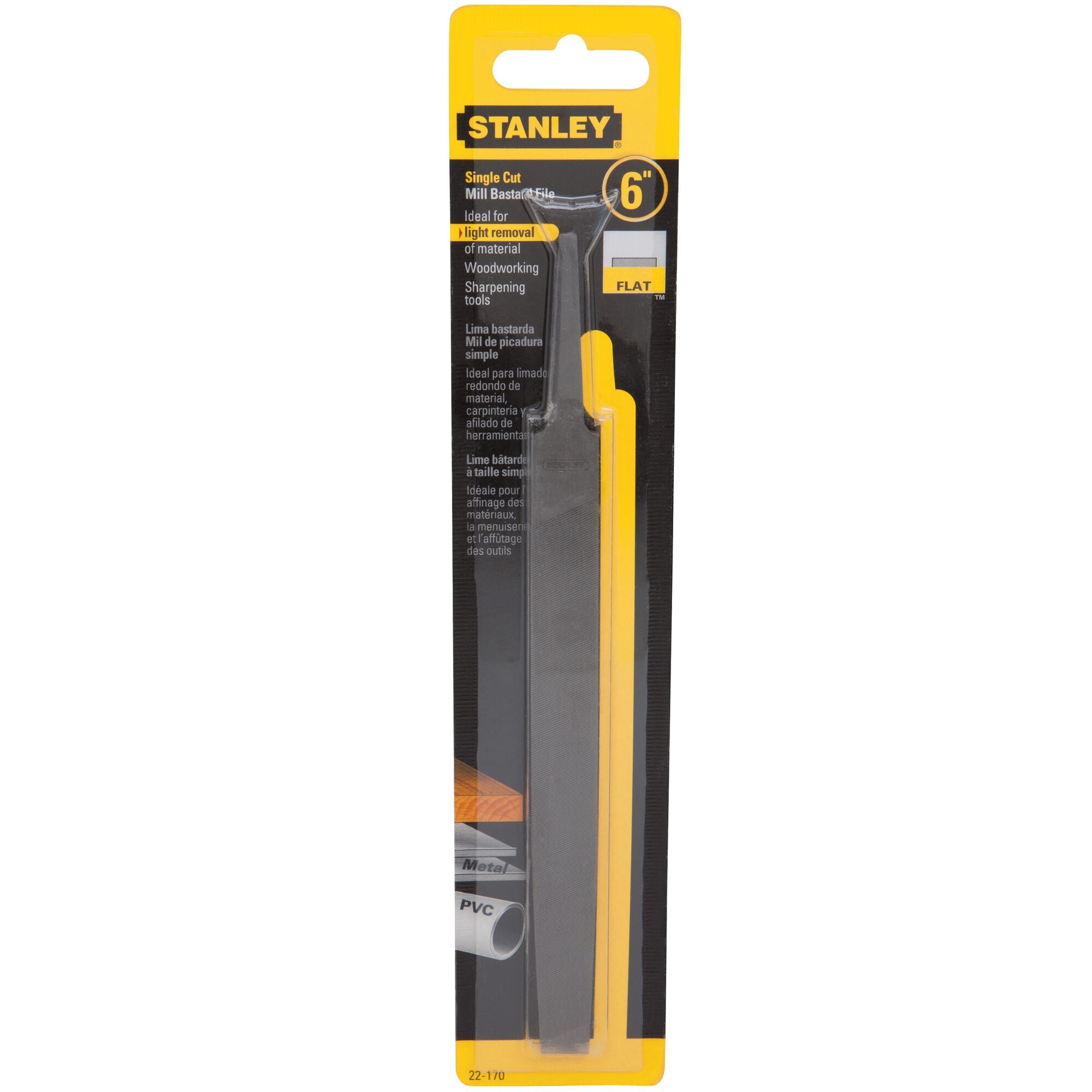 6 in Single-Cut Flat Mill Bastard File | STANLEY