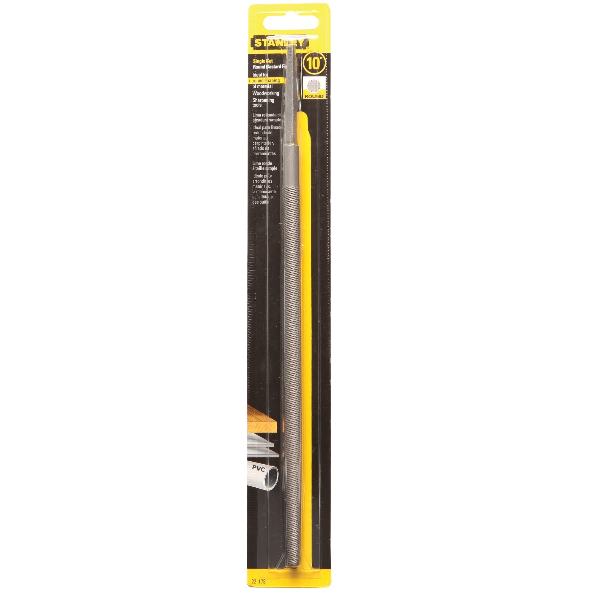 Stanley 10 in Single-Cut Round Bastard File