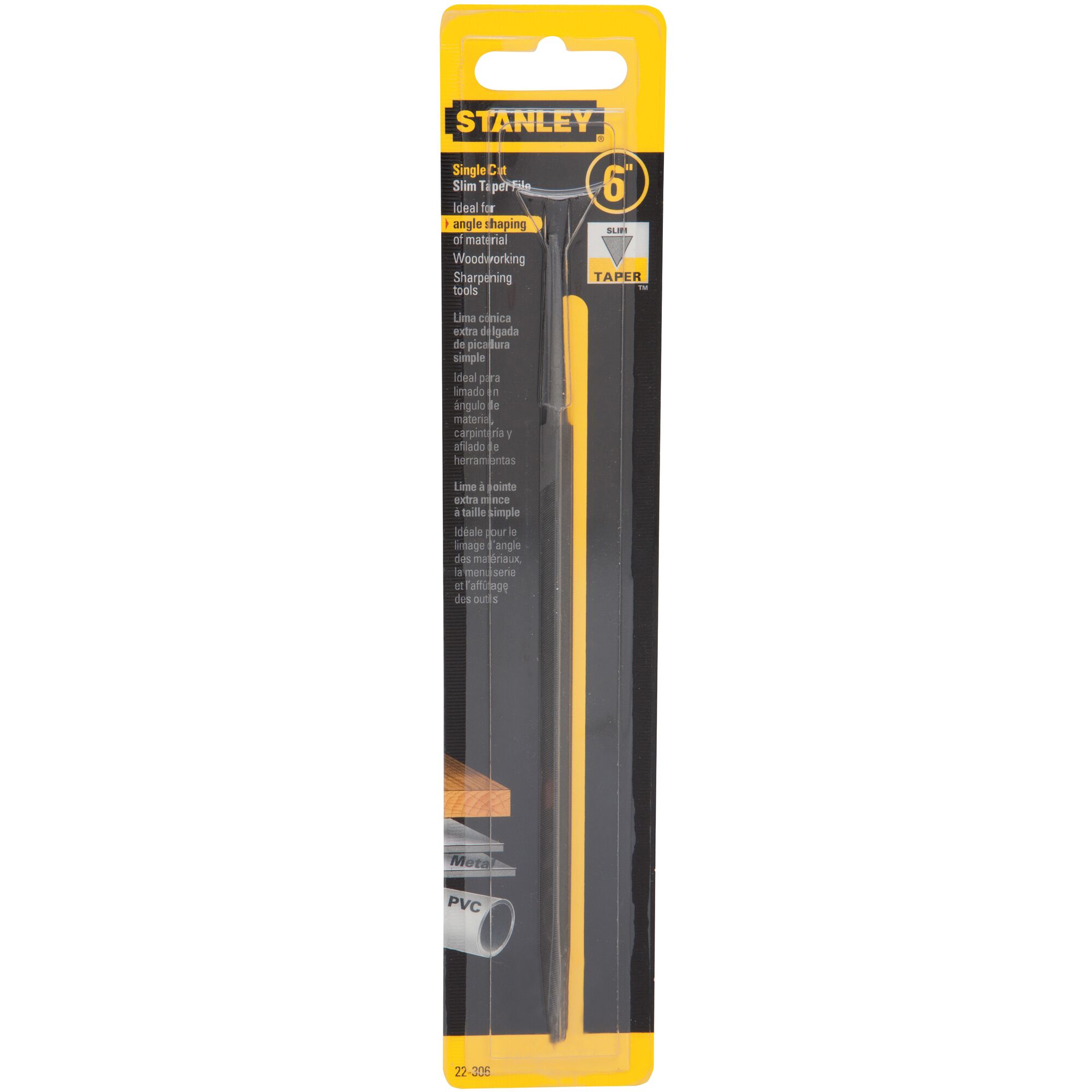 6 in Single-Cut Slim Taper File | STANLEY