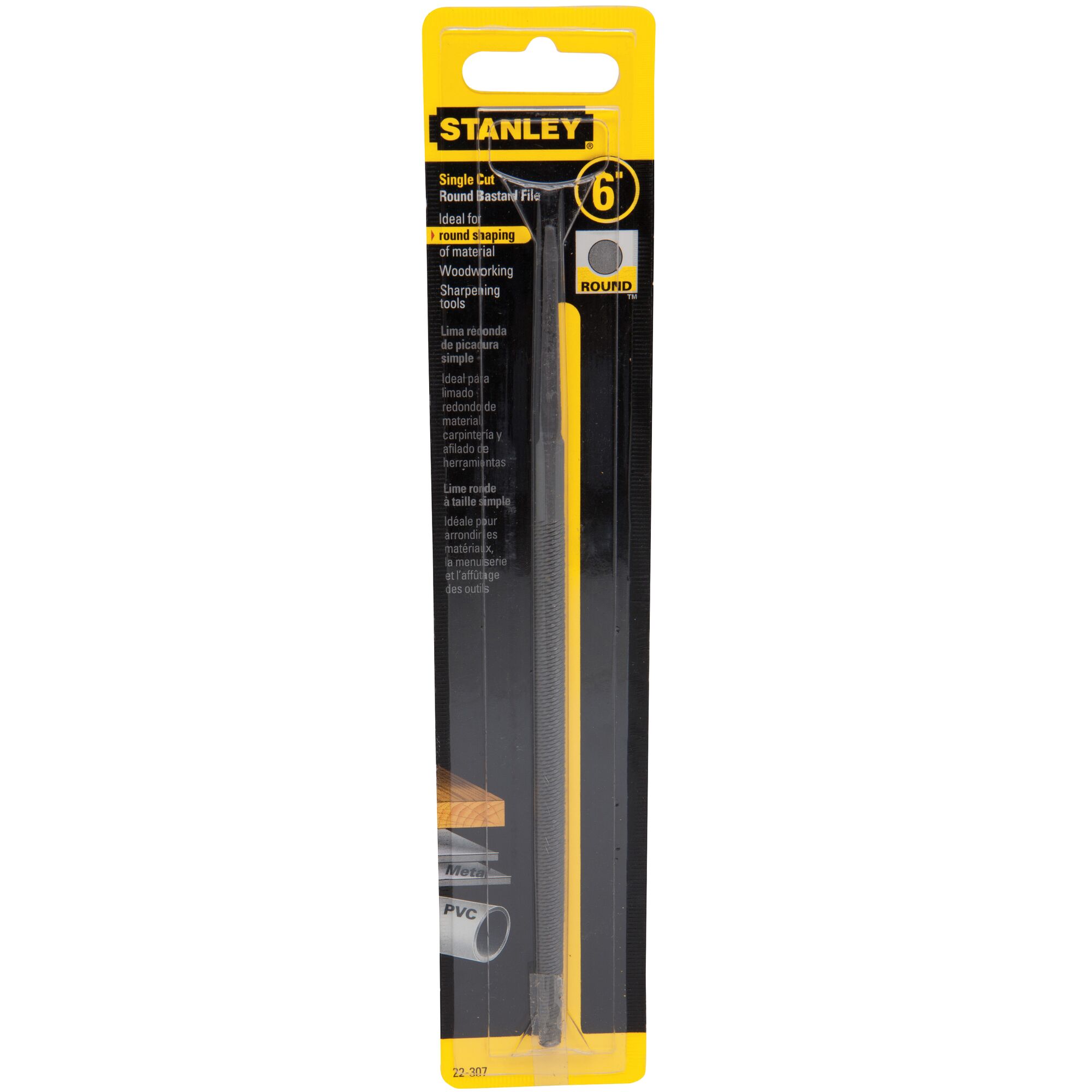 6 in Single-Cut Round Bastard File | STANLEY