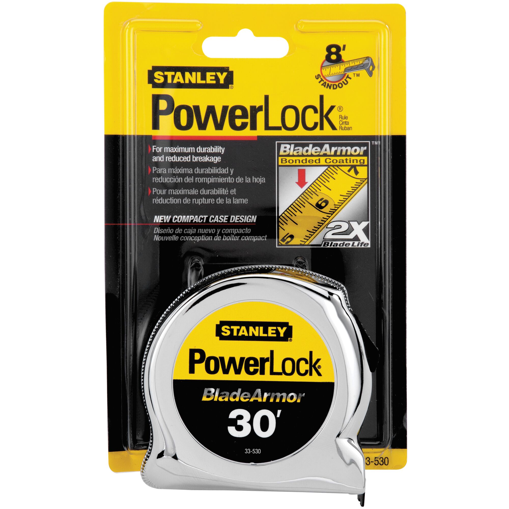Details about   30 ft Blade Locking Tape Measure Durable Mylar Wear & Rust Resistant Film 