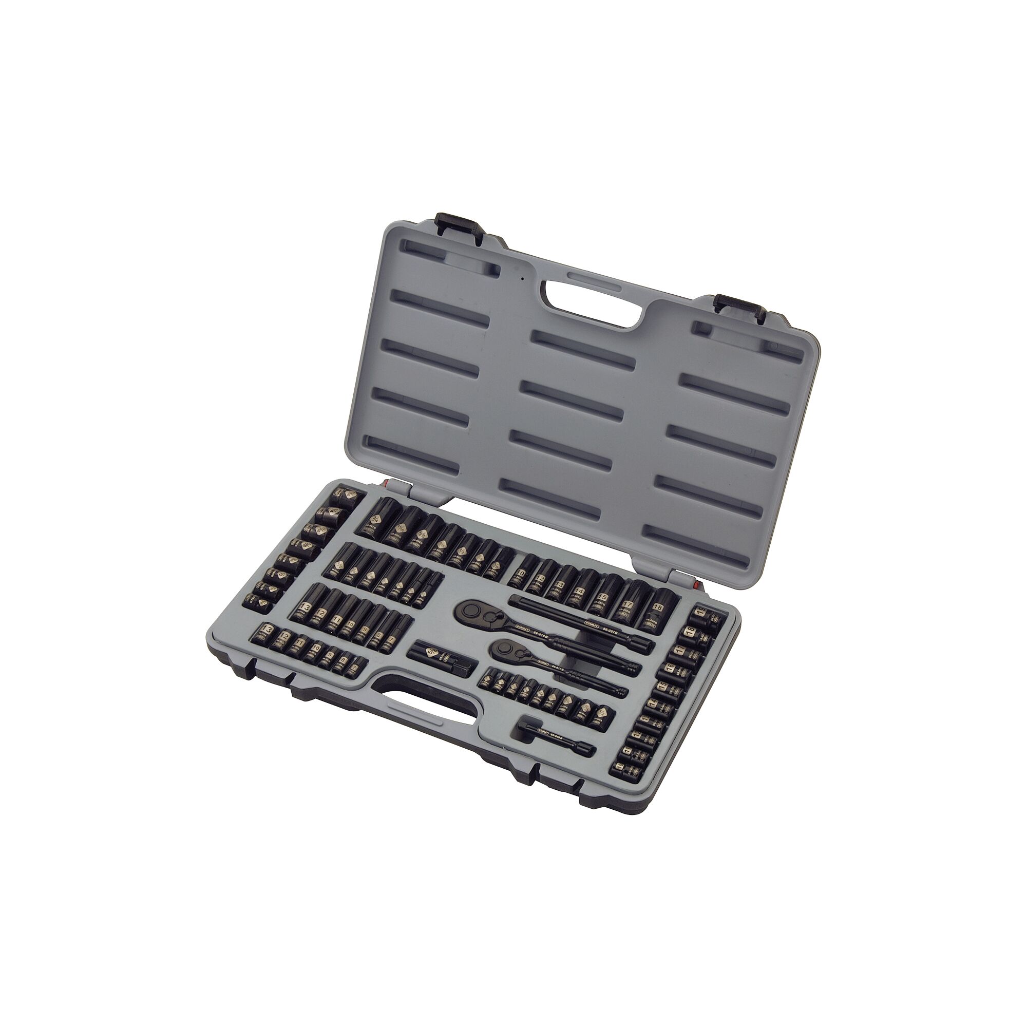 69 pc Black Chrome Socket Set STANLEY