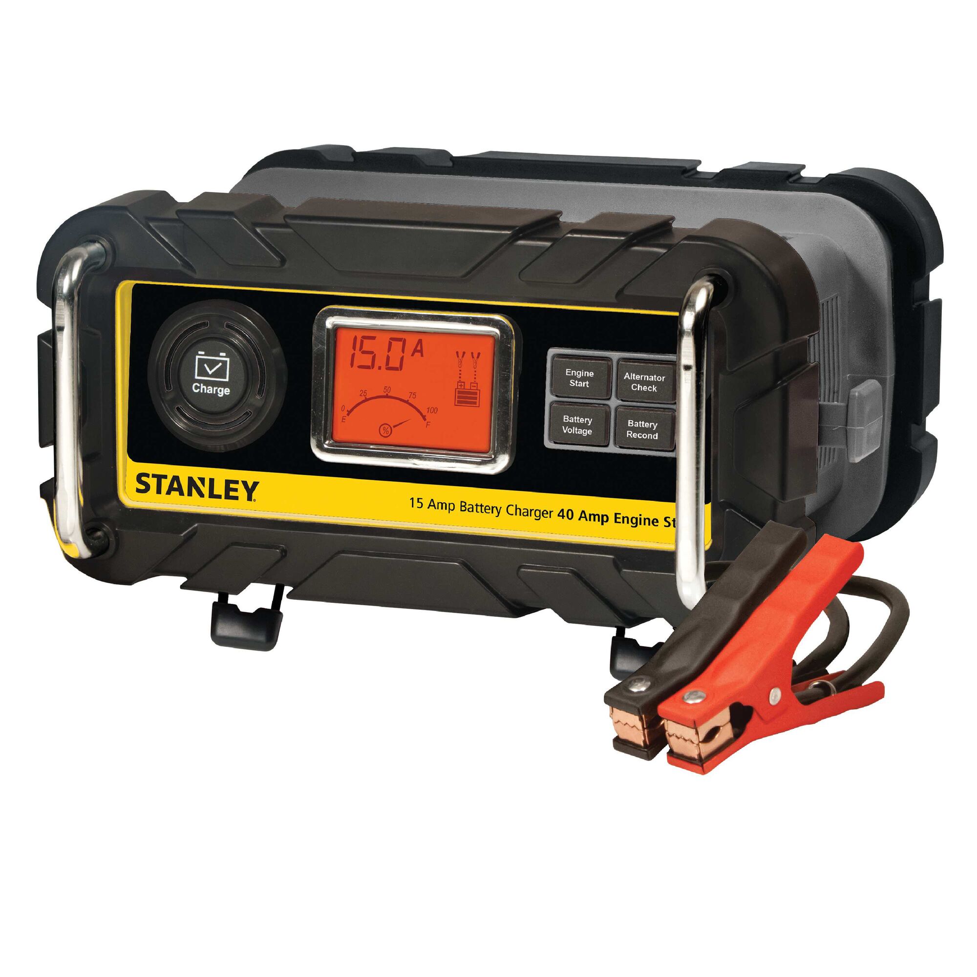 Details about   Stanley 15 Amp Battery Charger High Frequency Car Truck With 40 Amp Engine Start 