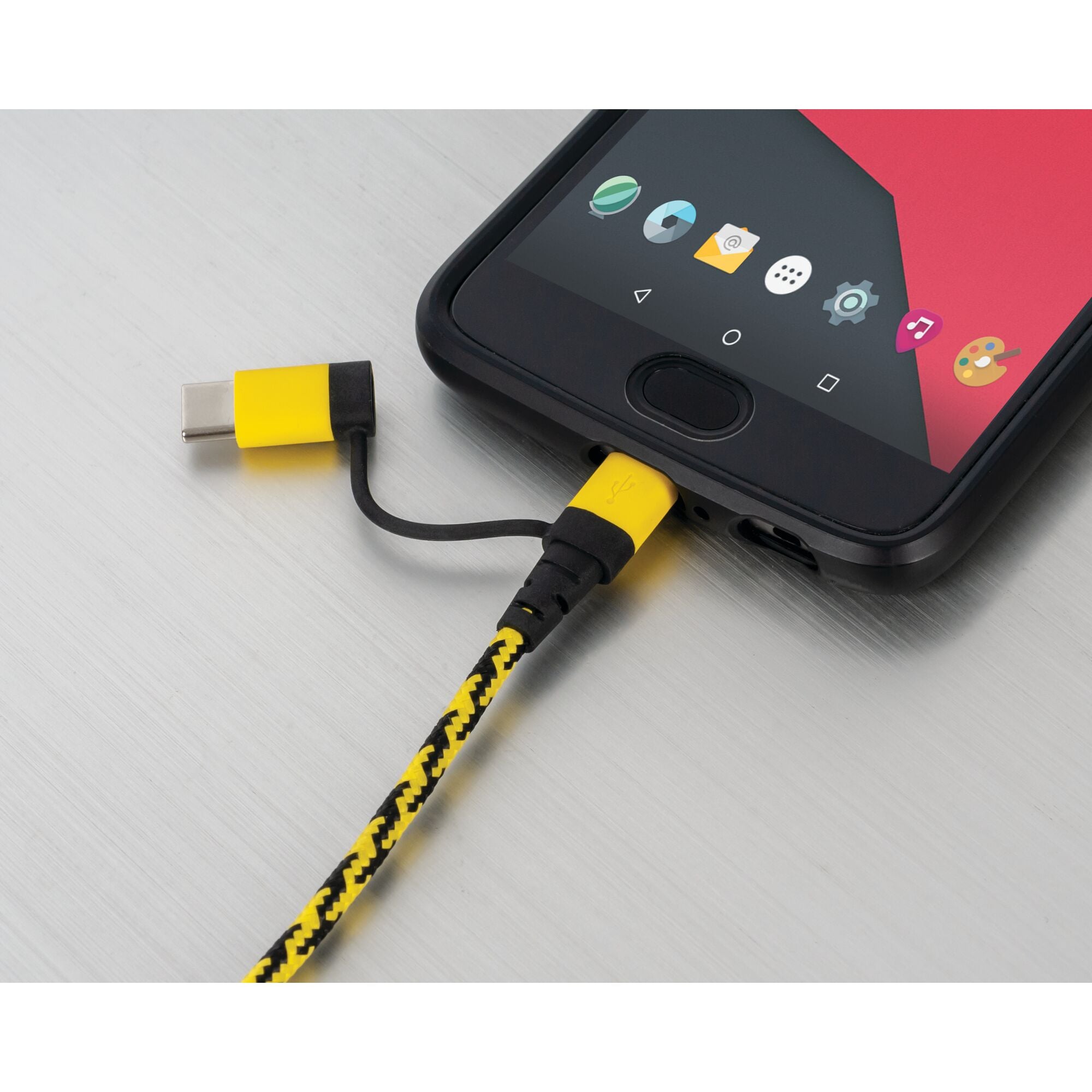 2-in-1 Braided Cable for USB-C & Micro-USB thumbnail 2