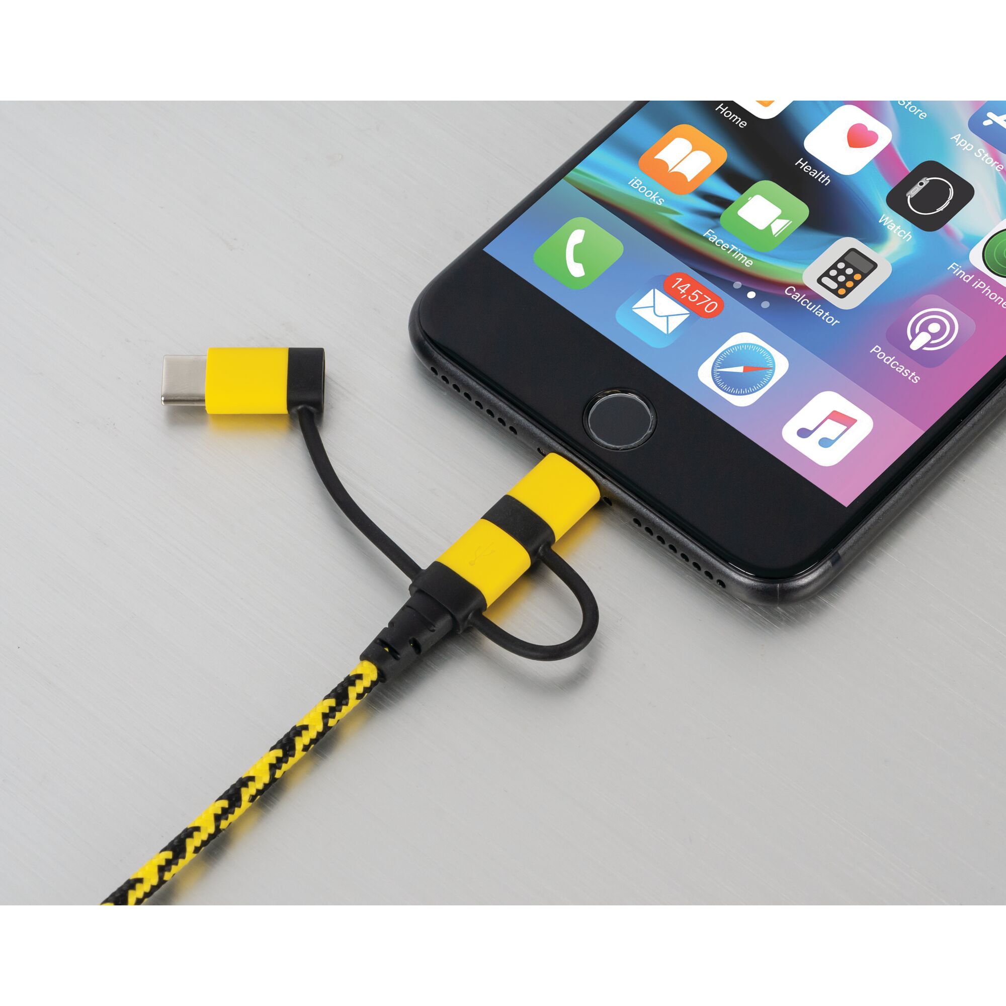 3-in-1 Braided Cable for Lightning, USB-C & Micro-USB thumbnail 2