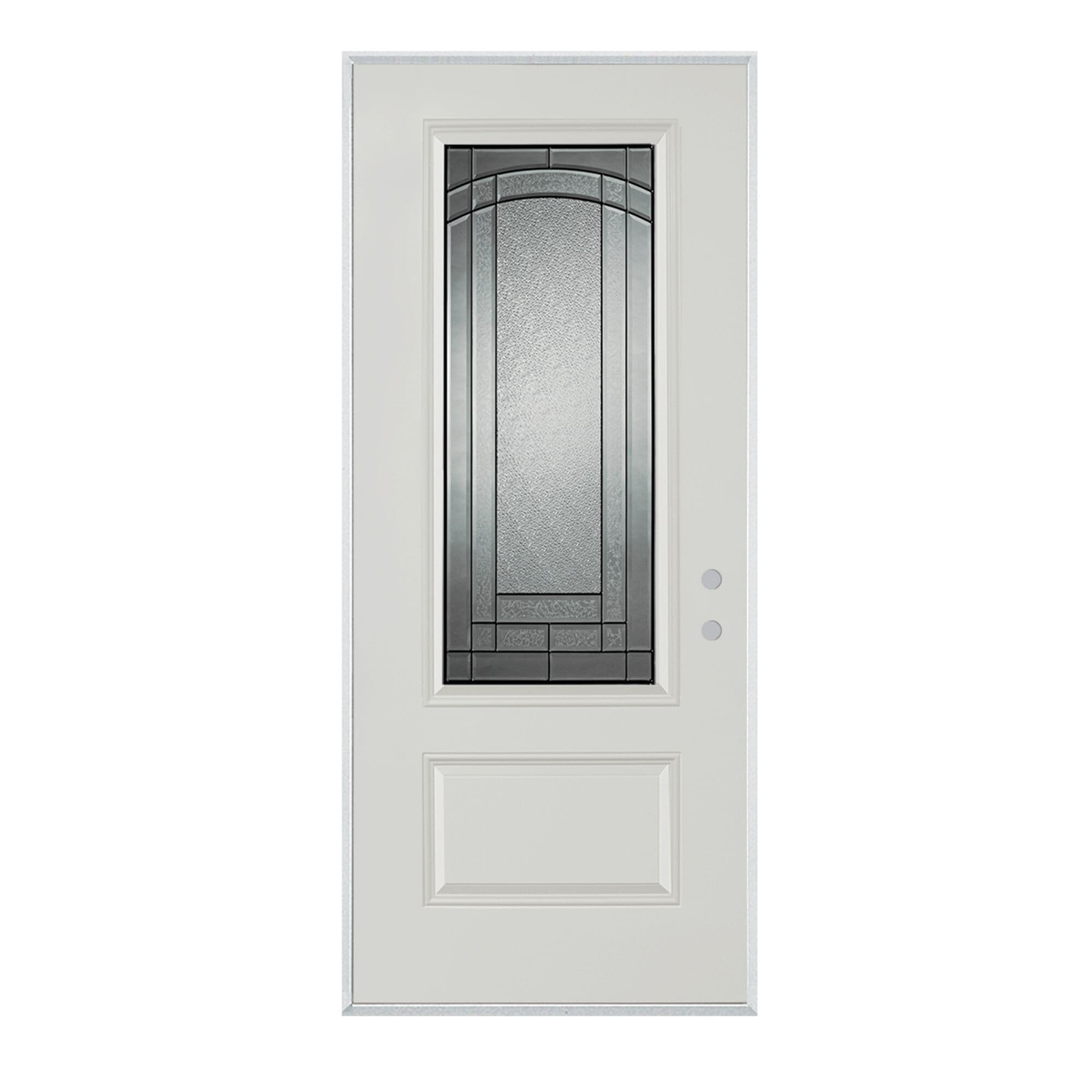 Chatham 3/4 Lite 1-Panel Painted Steel Prehung Left-Hand Entry Door
