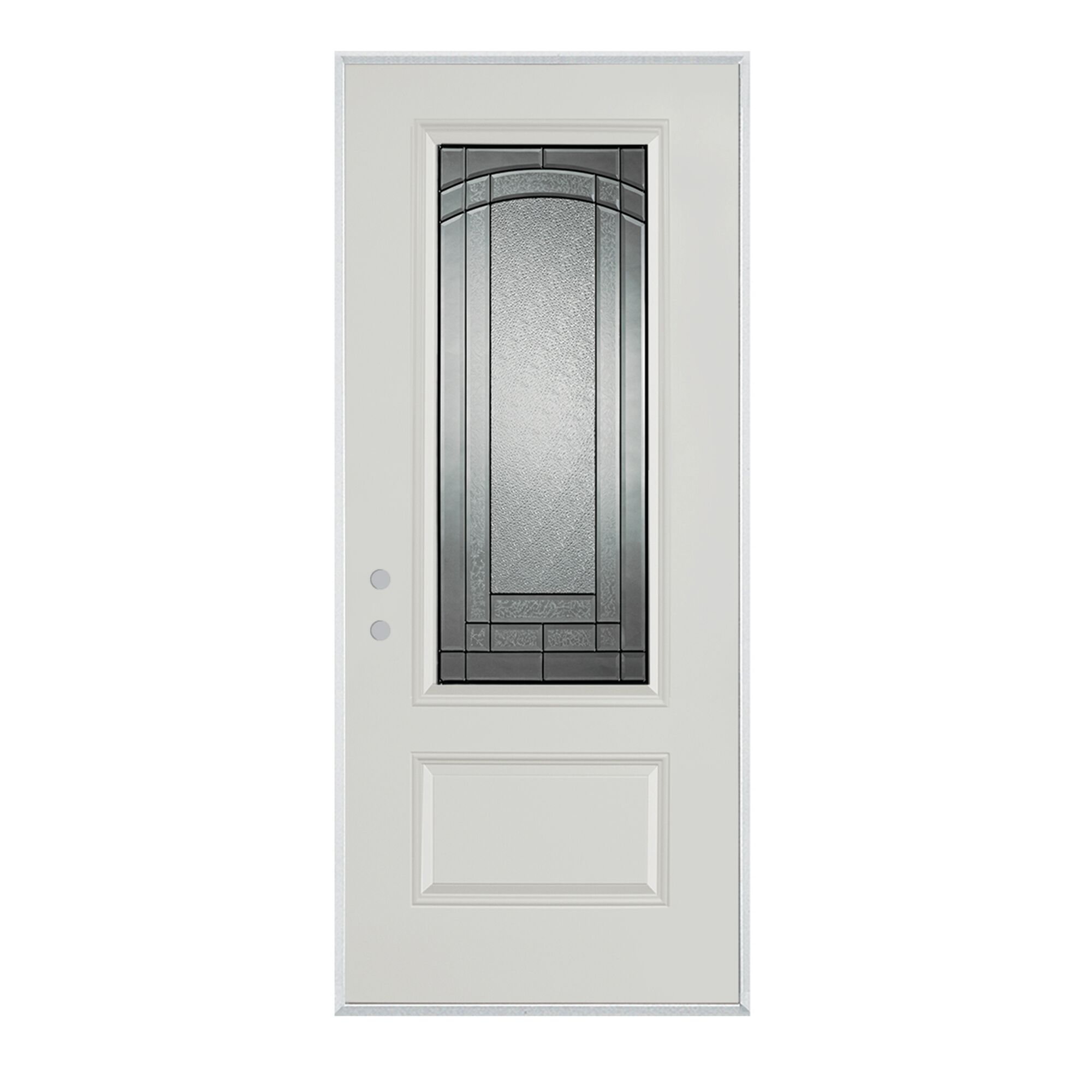 Chatham 3/4 Lite 1-Panel Painted Steel Prehung Right-Hand Entry Door