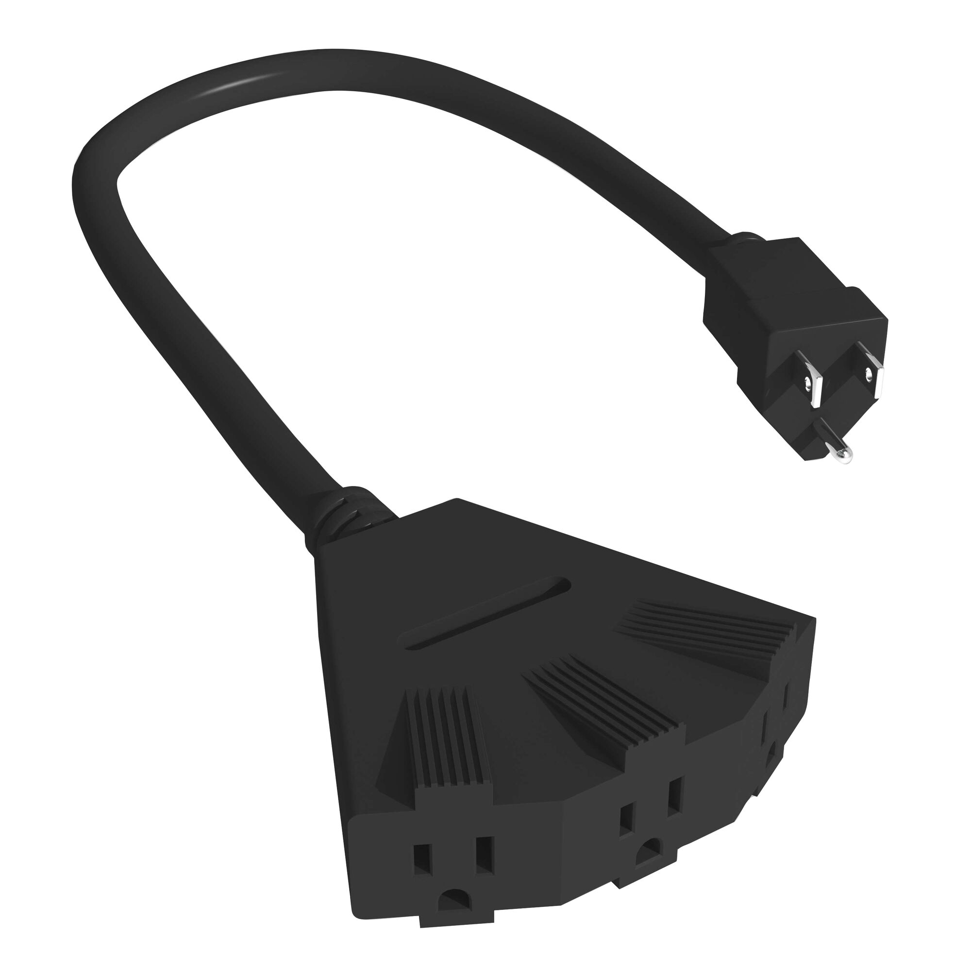2 ft Pro Block 3-Outlet Outdoor Extension Cord