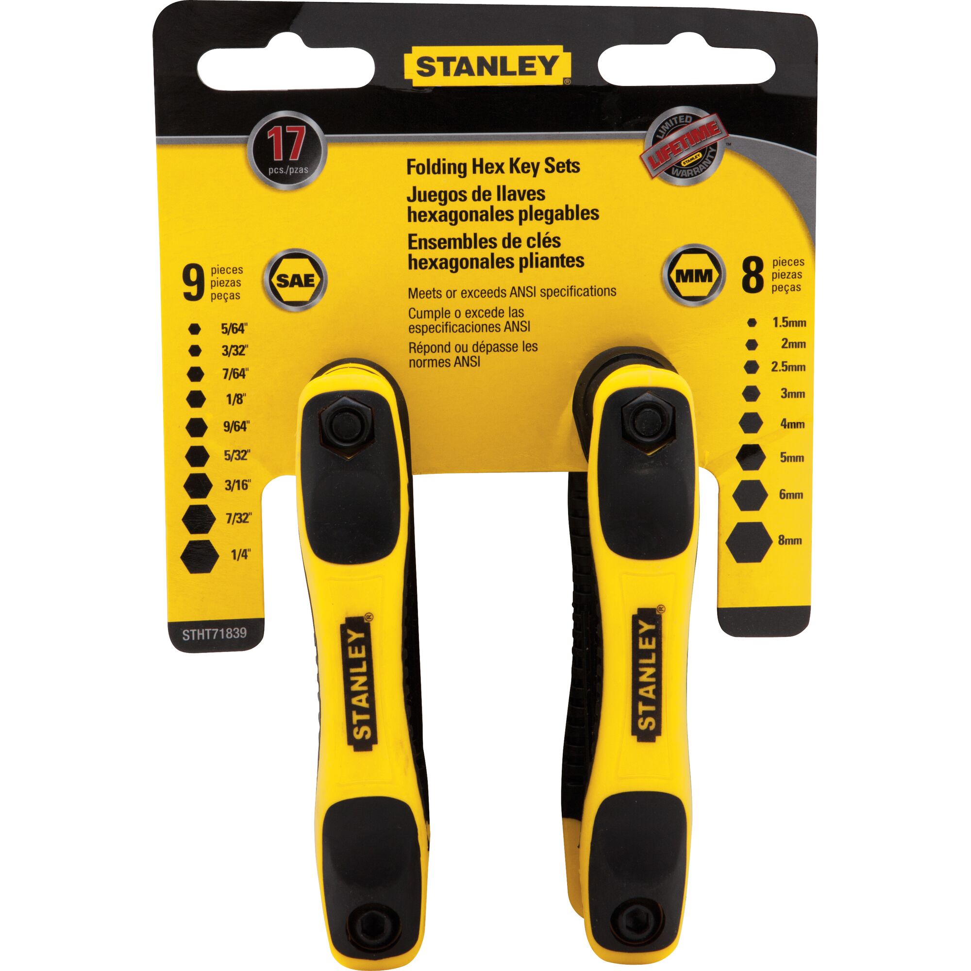 Folding Metric and SAE Hex Keys (2 Pk) thumbnail 3
