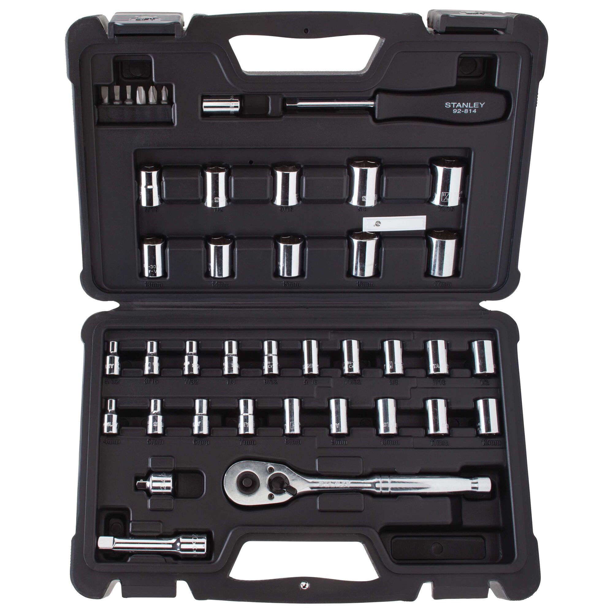 40 pc 1/4 in & 3/8 in Drive Mechanic's Tool Set thumbnail 3