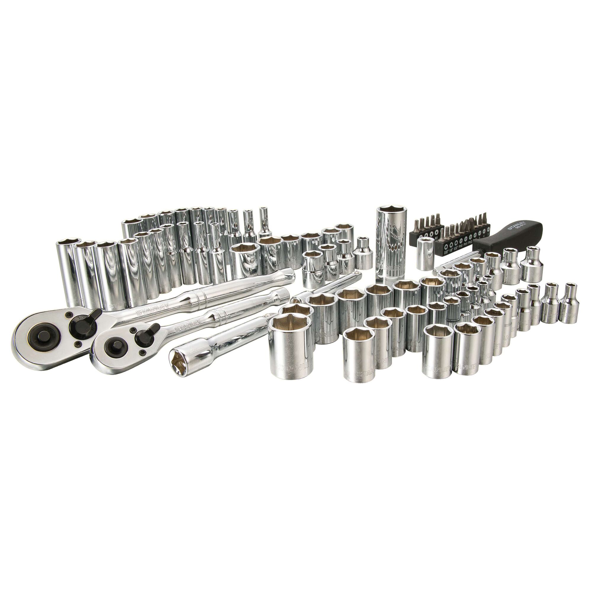 85 pc 1/4 in & 3/8 in Drive Mechanic's Tool Set