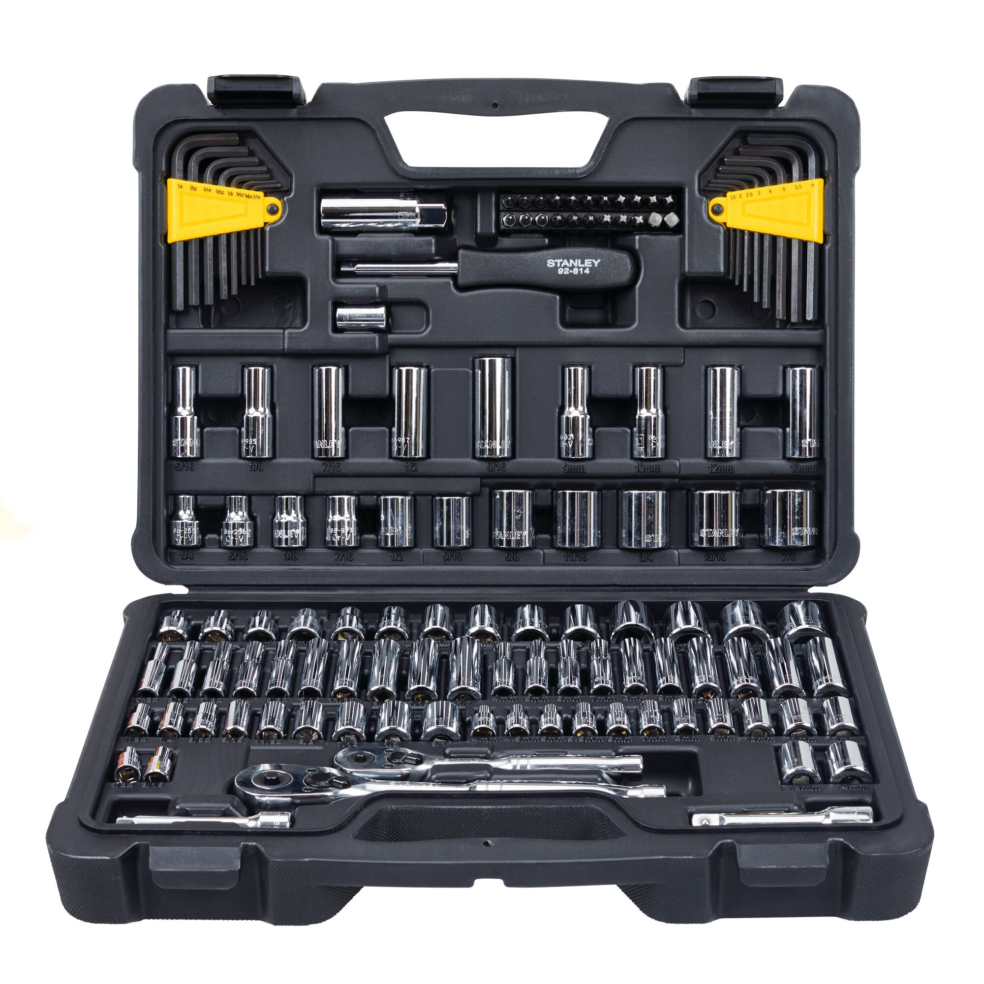 123 pc 1/4 in & 3/8 in Drive Mechanic's Tool Set thumbnail 2