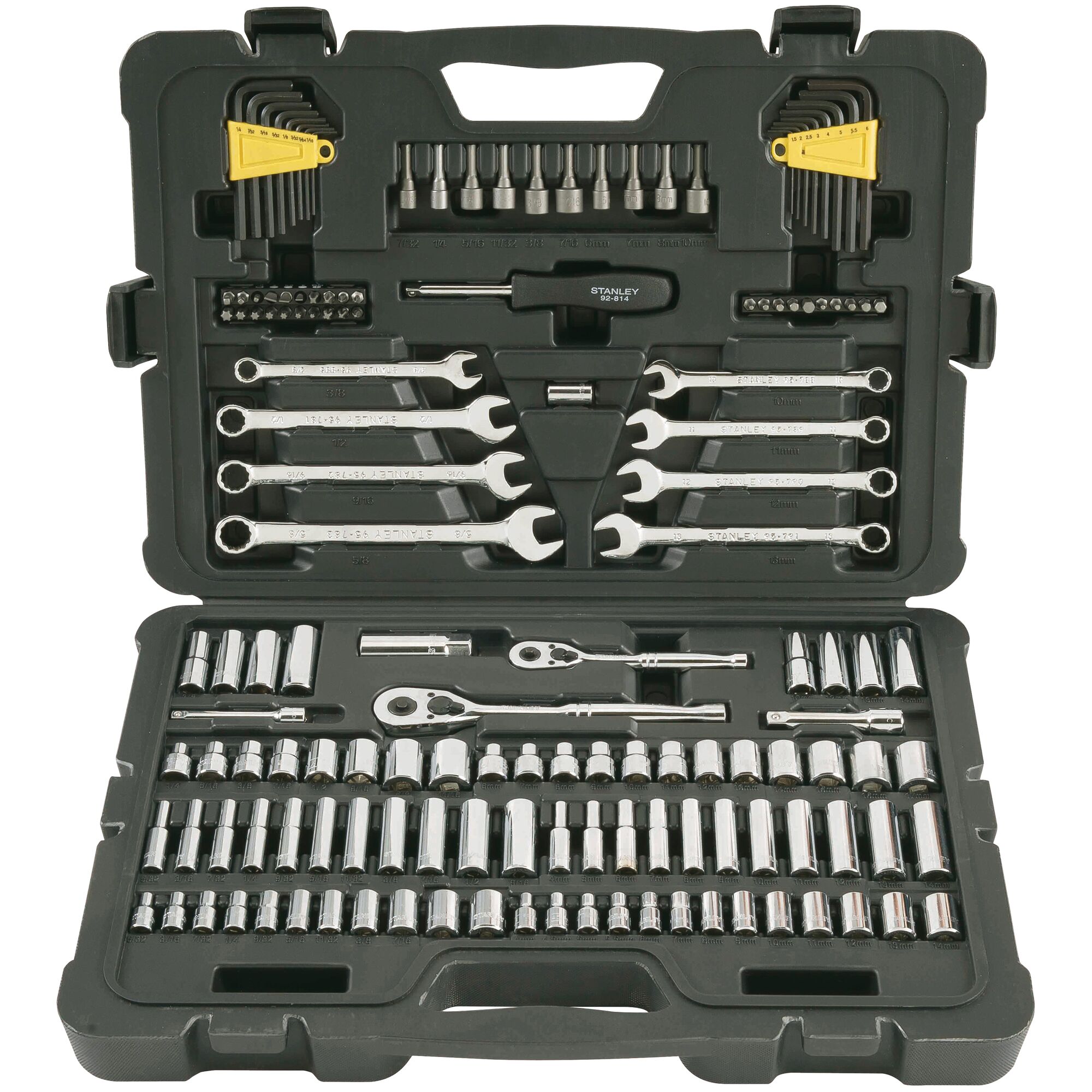 145 pc 1/4 in & 3/8 in Drive Mechanic's Tool Set thumbnail 2