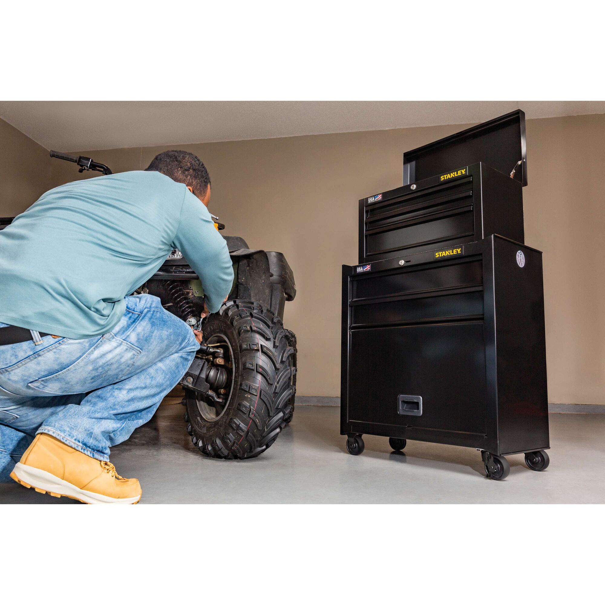 STANLEY® 100 Series 26 in W 5-Drawer Tool Chest & Cabinet thumbnail 16