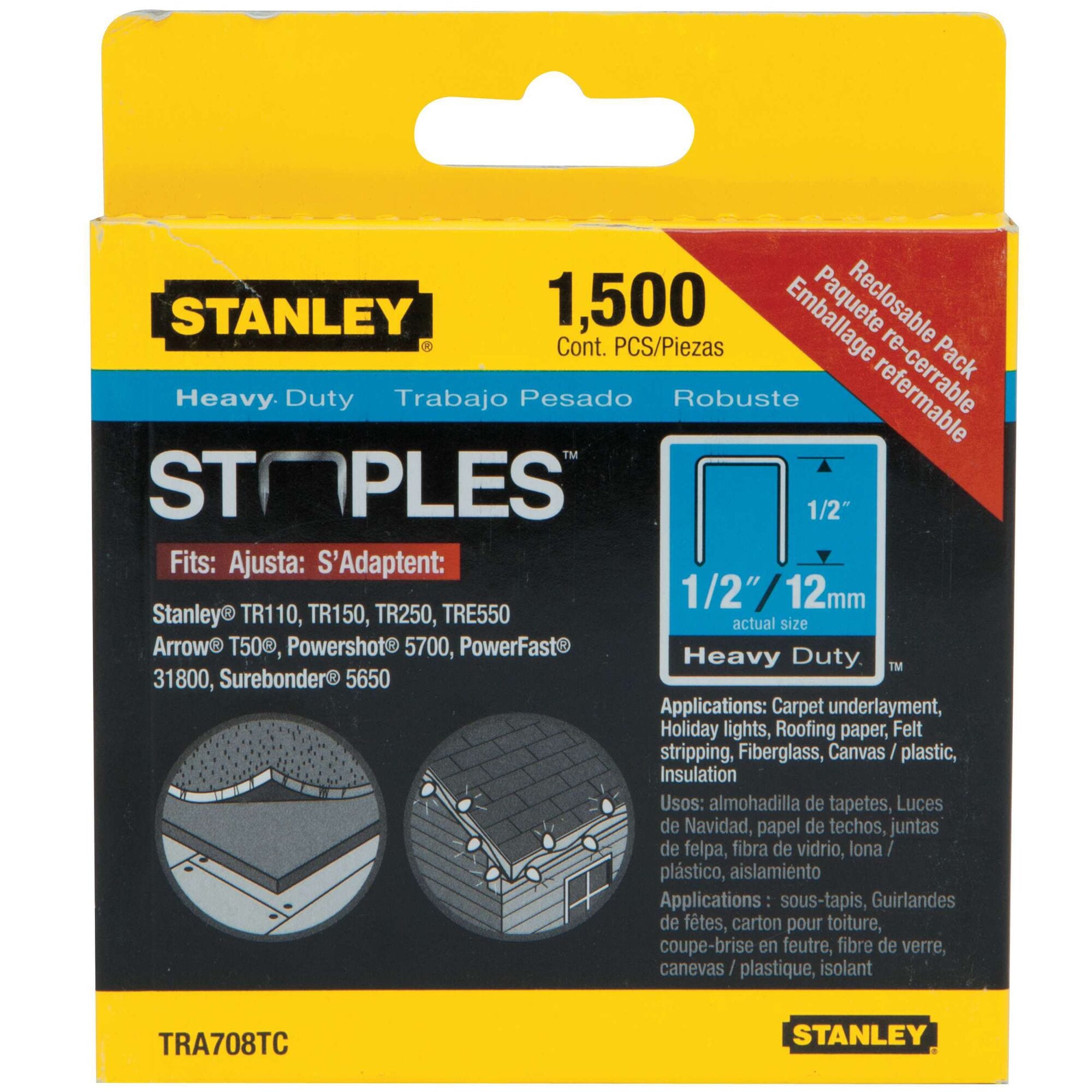 1/2 in Heavy Duty Staples (1500 pc)