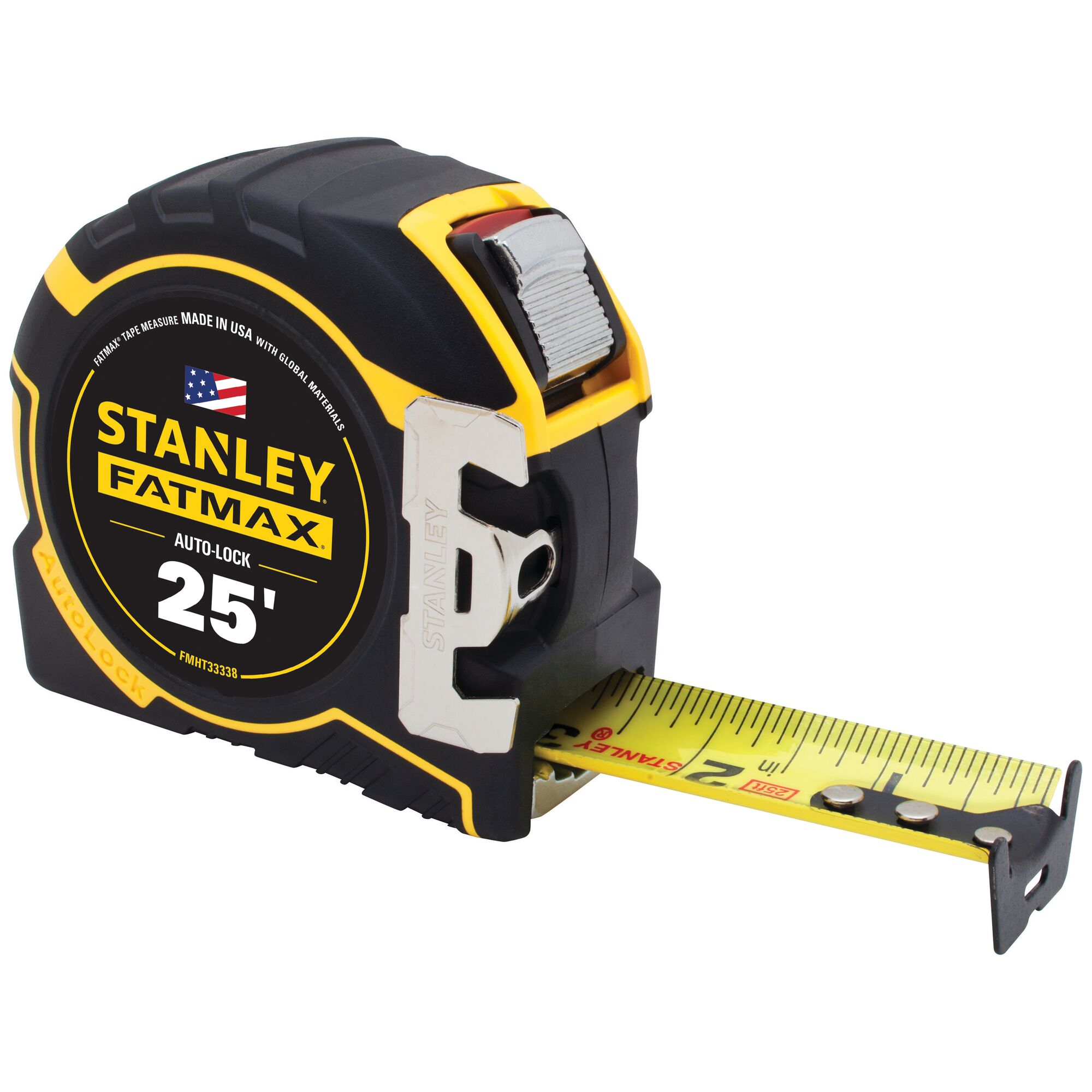 Tape Measure By Clear Style 25 Foot Auto-Lock Inch And Metric Graduation Frac... 