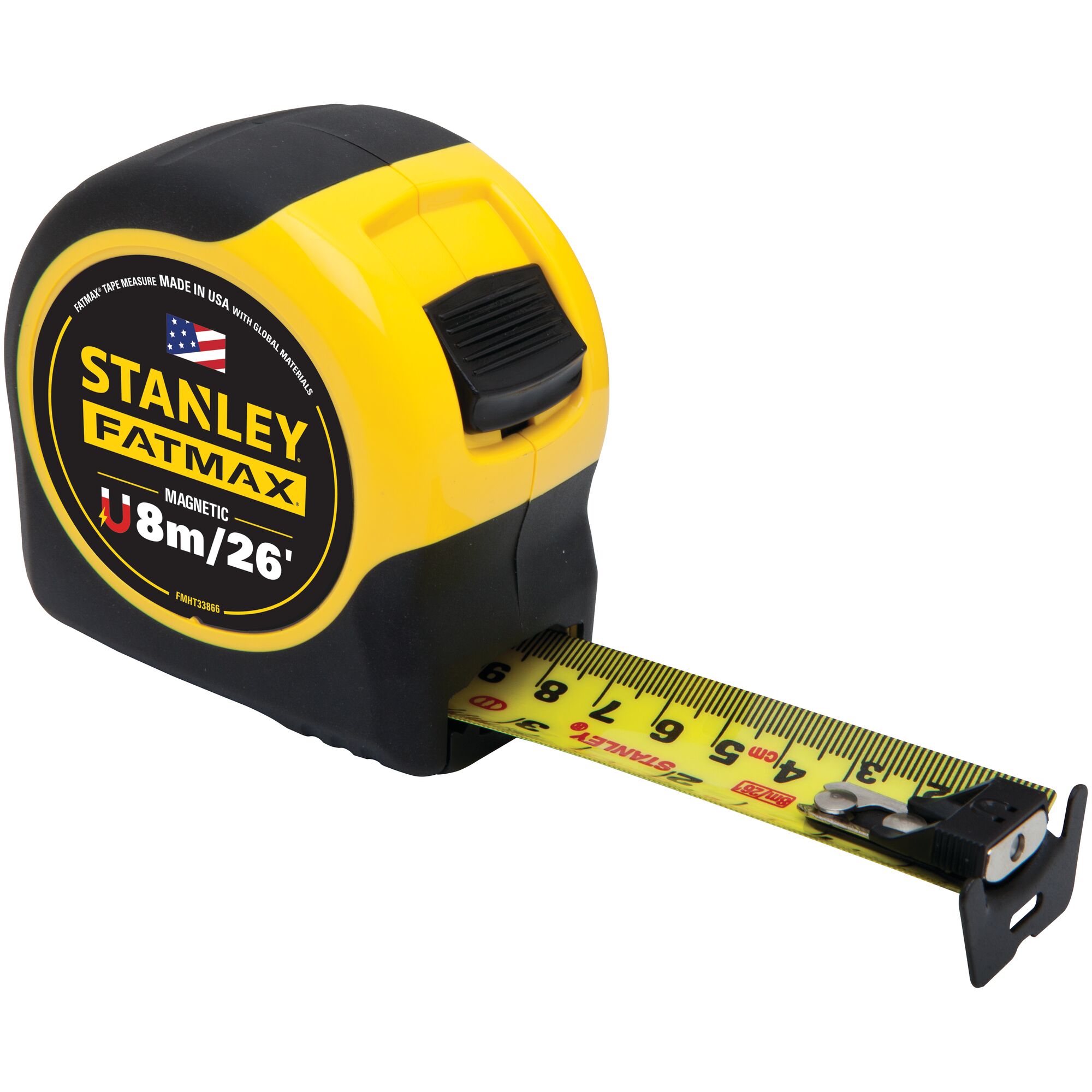 STANLEY 0-33-868 8m FatMax Metric Only Blade Armour Magnetic Tape Measure 