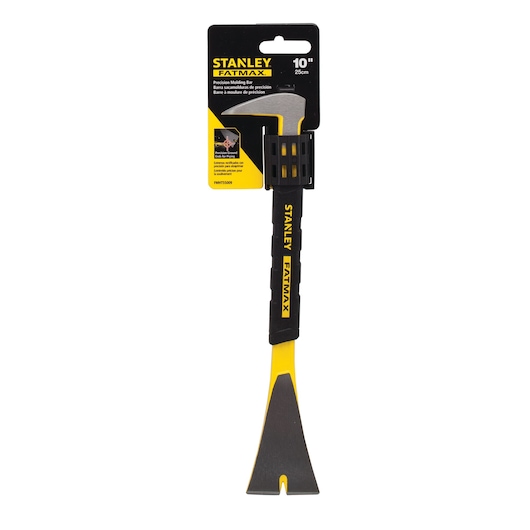 STANLEY FMHT55009 precision molding bar, black and yellow, front angle on white background.