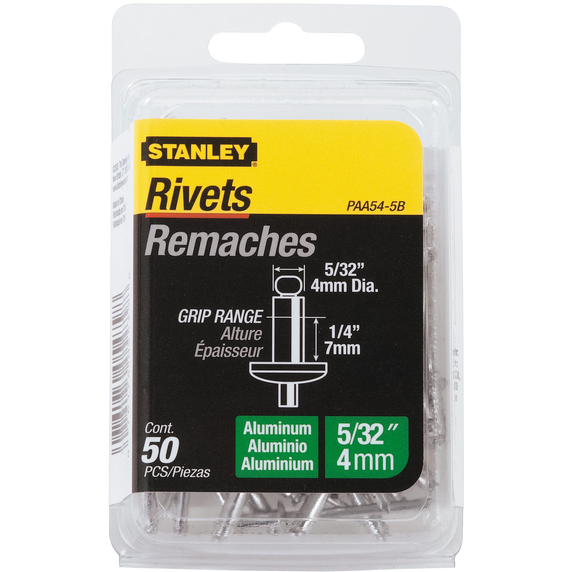 Stanley 5/32 in x 1/4 in Aluminum Grip Rivets (50 Pk)