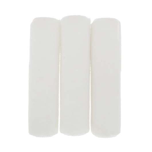 Stanley photography white foam filter set, top view, three cylindrical filters on white background