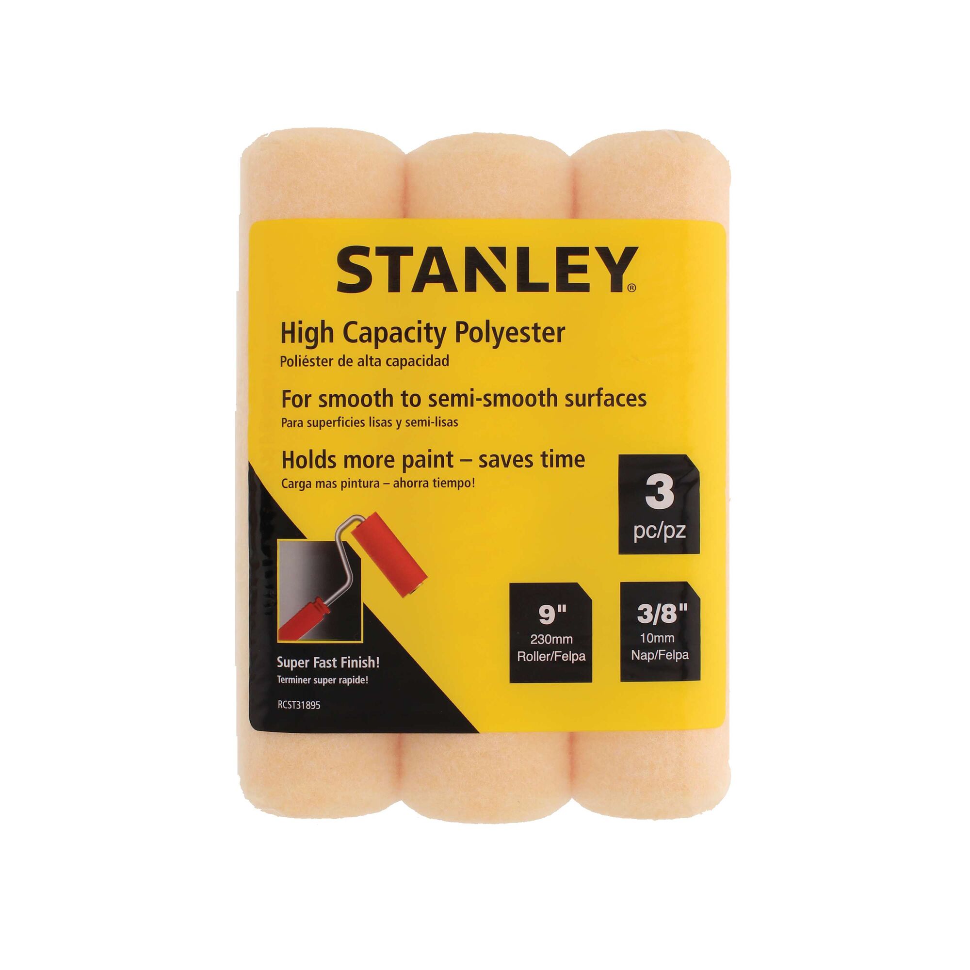 Stanley 9 in x 3/8 in Polyester Roller Cover (3 Pk)