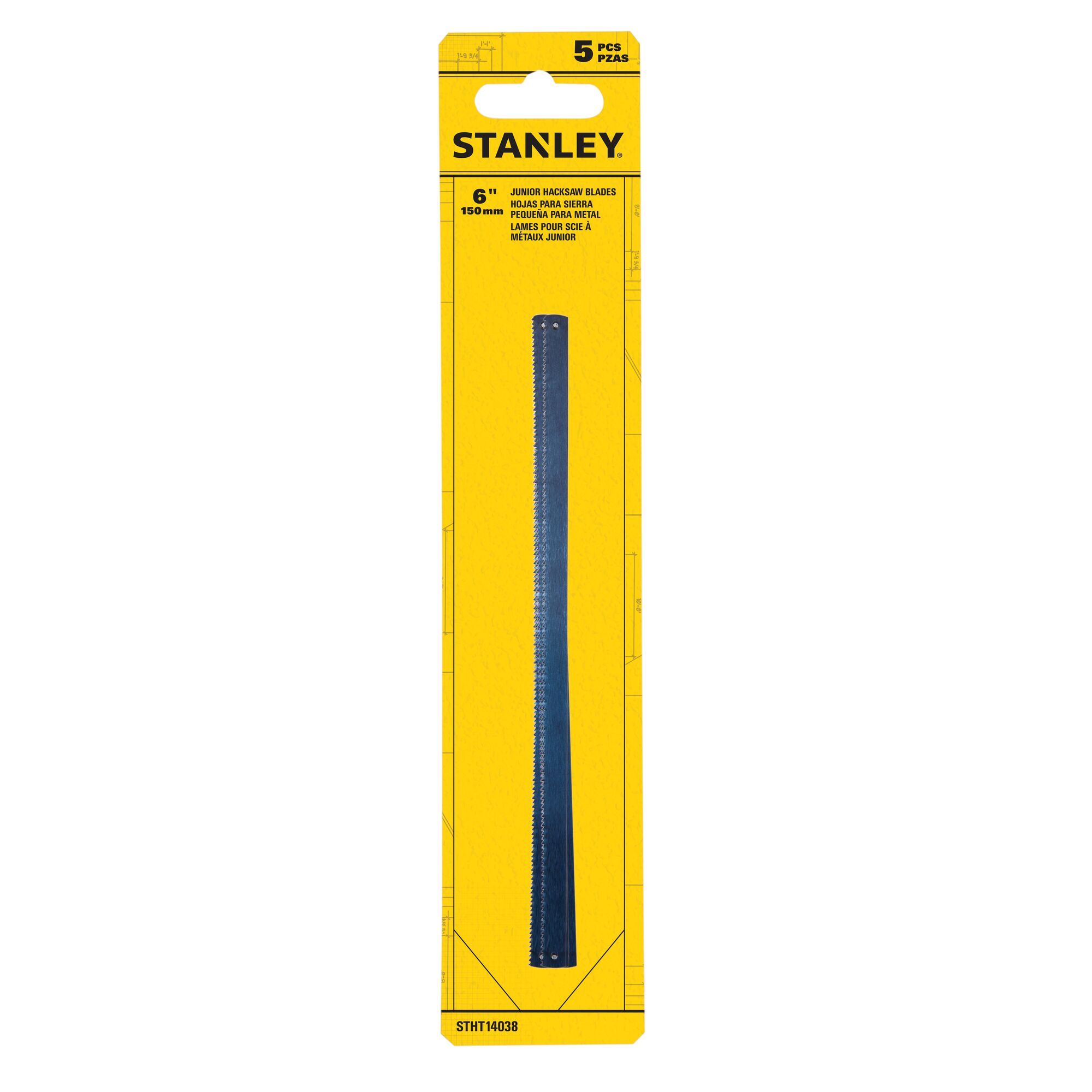 Stanley Jr. Hacksaw Blade Pack (5 pc)