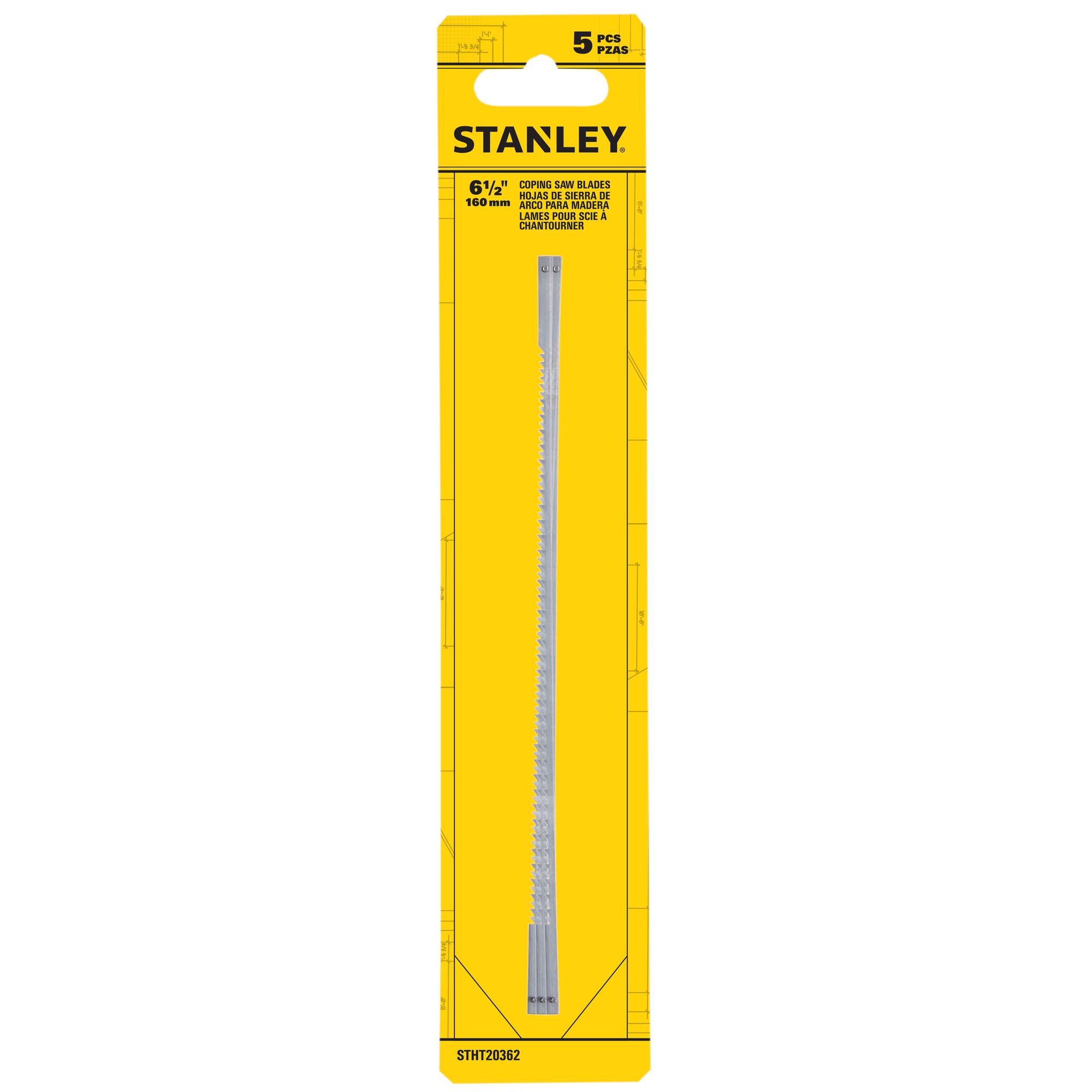 Stanley 6 in Coping Saw Blade Pack (5 pc)