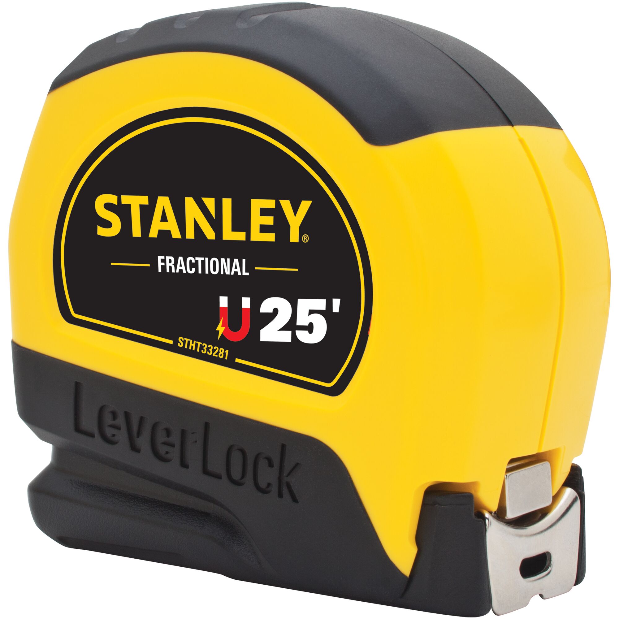 25 ft Magnetic Tip/Fractional Read LEVERLOCK® Tape Measure