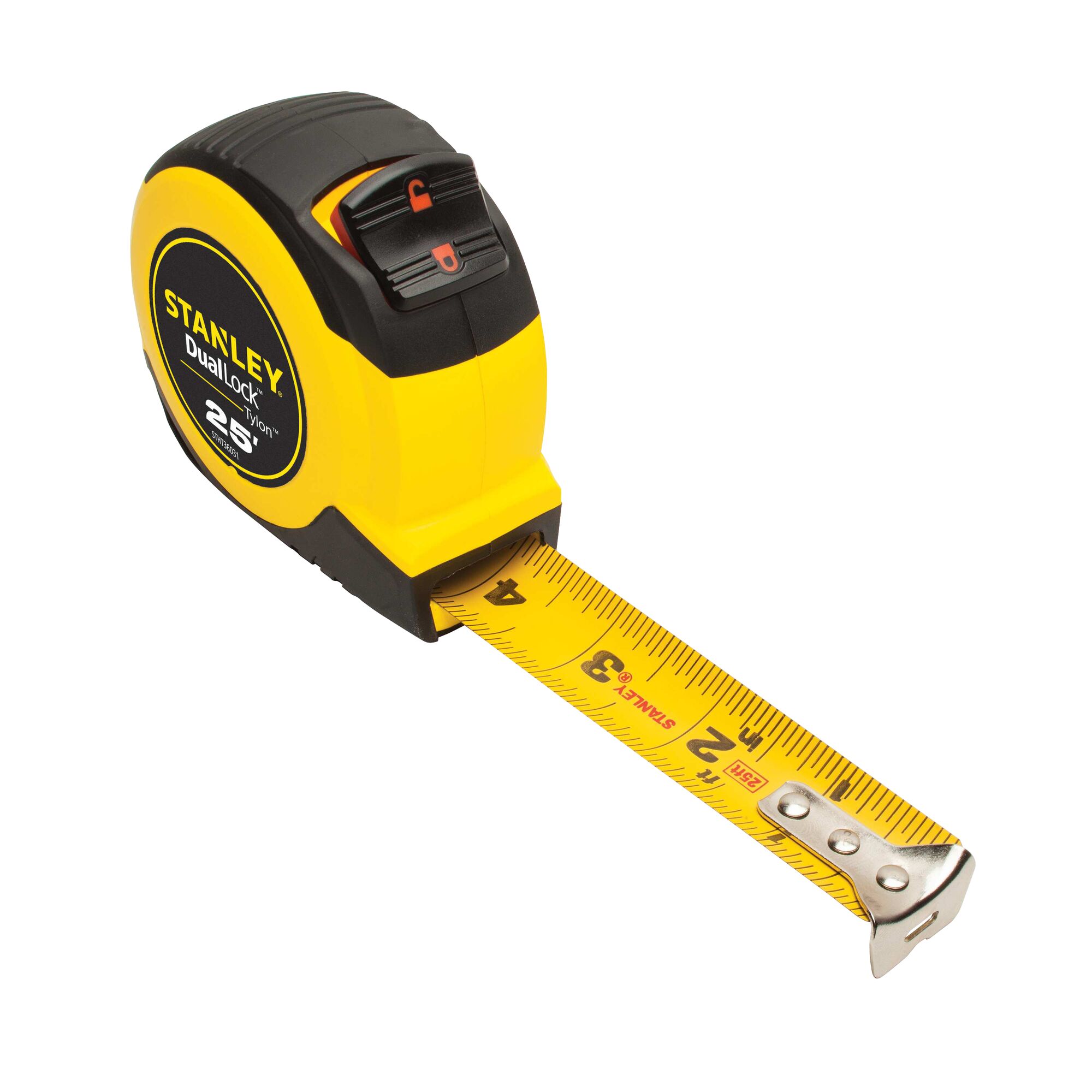 25 Foot Auto-Lock Inch And Metric Graduation With Tape Measure By Clear Style 