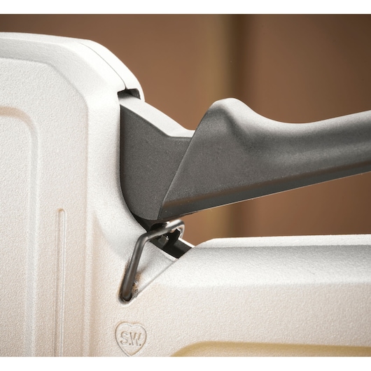 STANLEY STHT70150 silver stapler close-up showing handle and metal body.