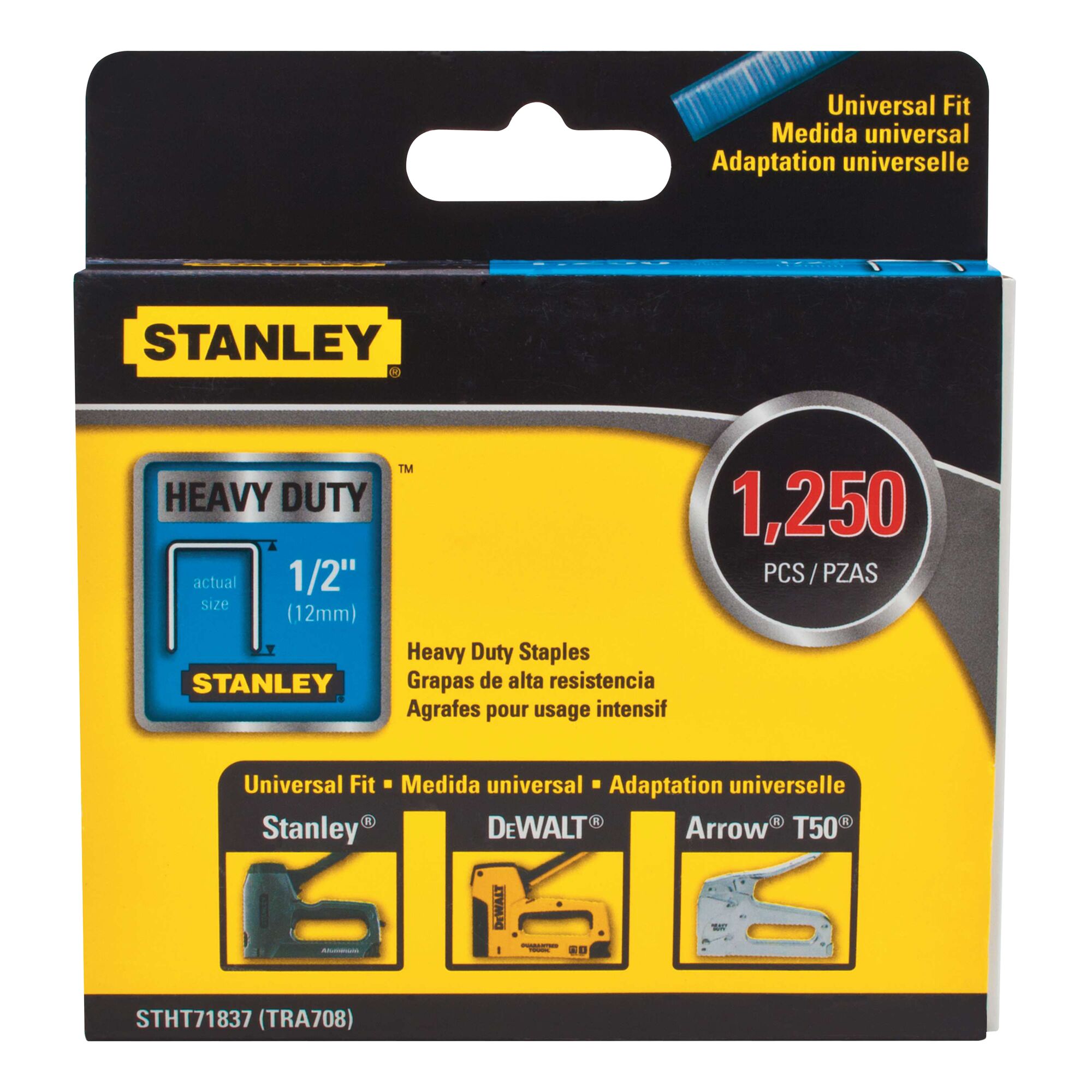 1,250 pc1/2 in Heavy Duty Narrow Crown Staples | STANLEY