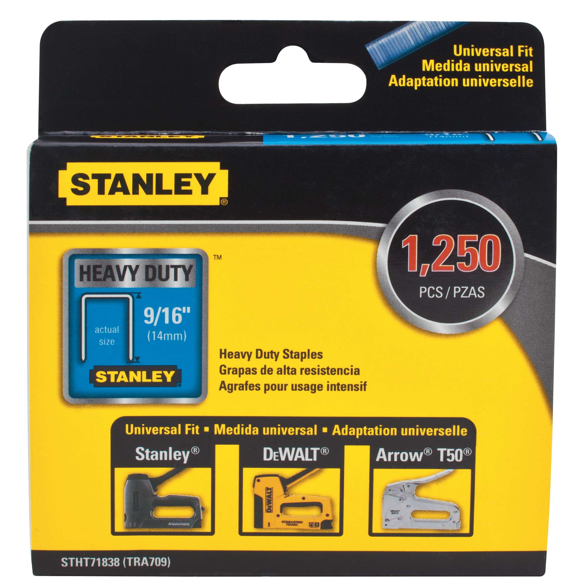 Stanley 1,250 pc 9/16 in Heavy Duty Narrow Crown Staples