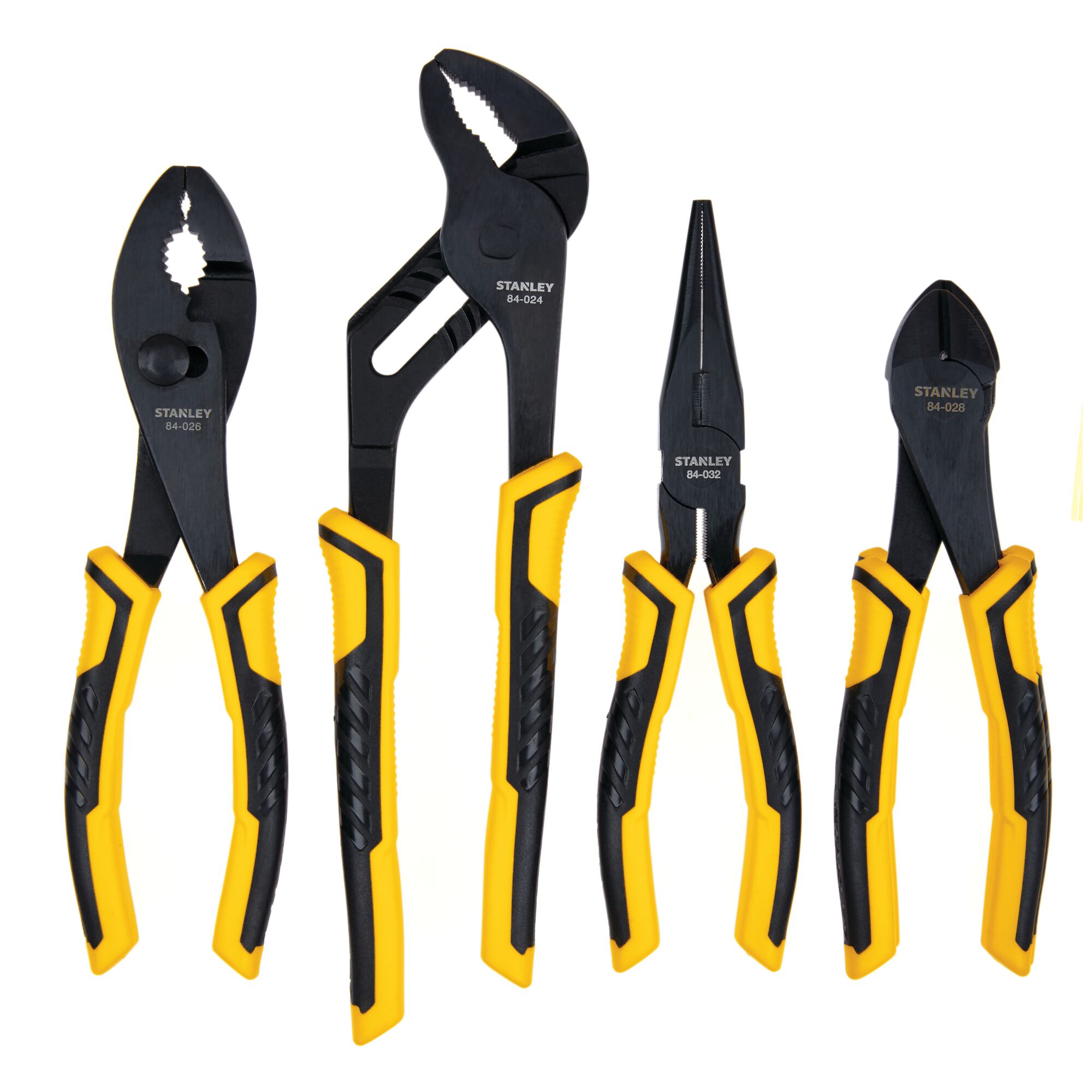 Stanley 3 Pack Pliers Slip Joint Diagonal Long Nose Cutting Hand Tool Kit 6 inch 